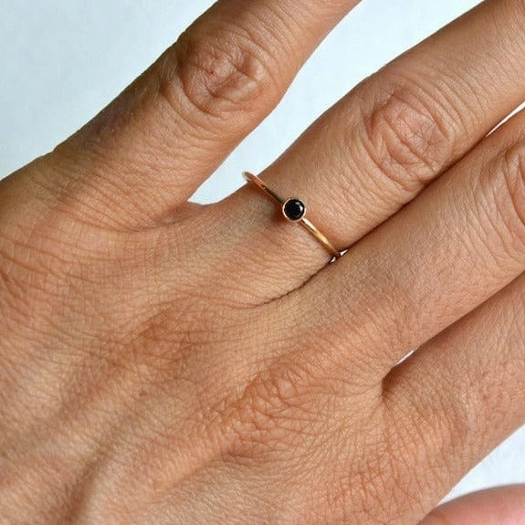 Black Spinel Ring