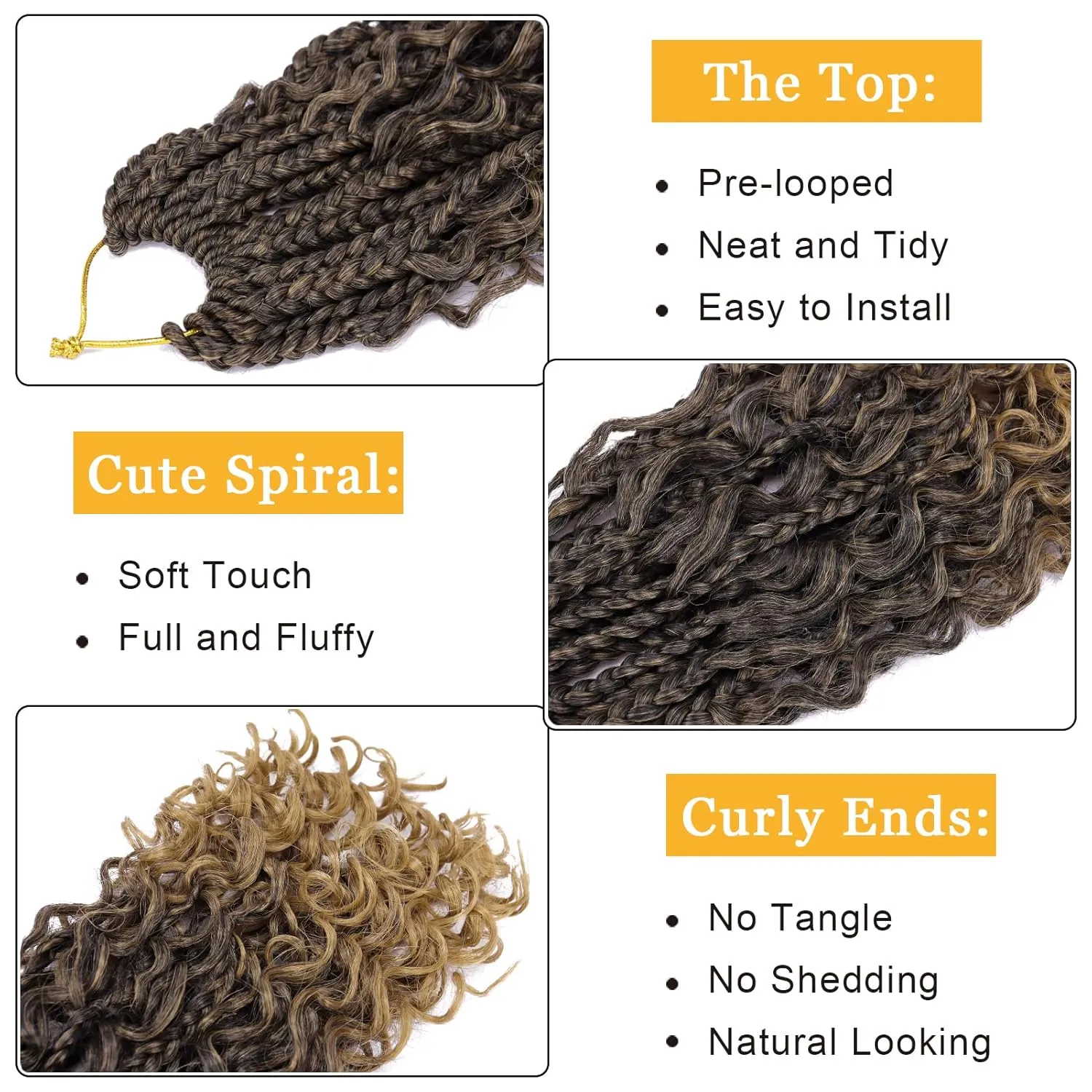 Boho Box Braids Crochet Hair for Women 10 Inch 7 Packs Ombre Goddess Box Braids with Curly Ends 3X Short Bob Crochet Braid for Kids Synthetic Bohemian Braiding Hair Extensions (T27)