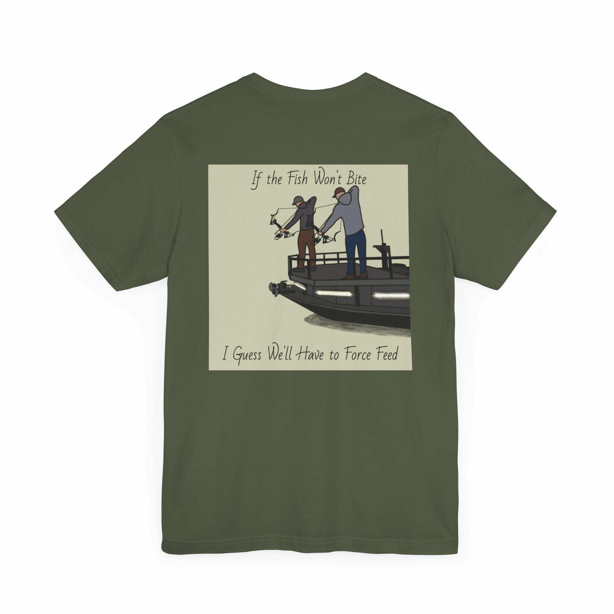 Bow fishing and Okauchee Lake Model - Unisex Lightweight Short Sleeve Tee