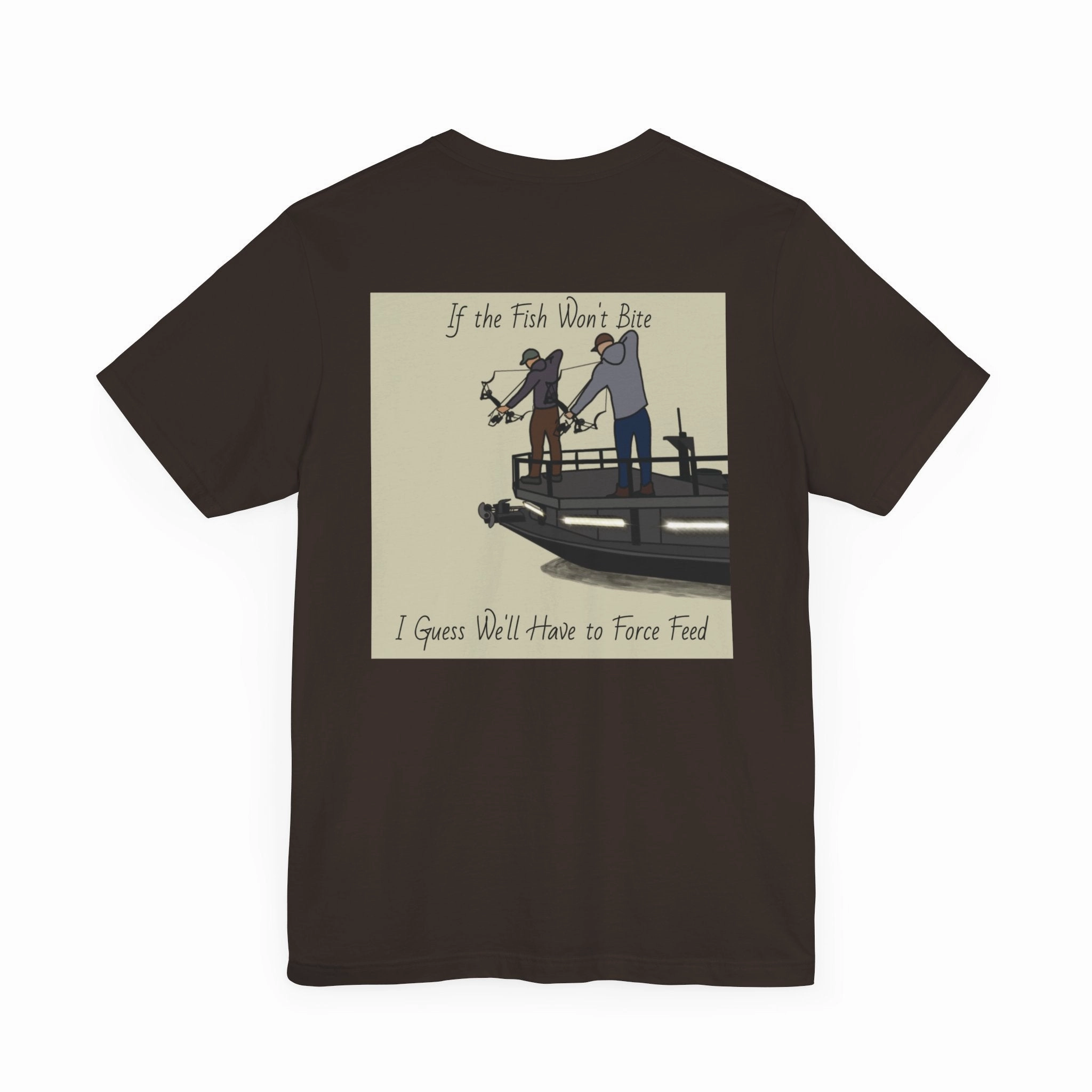 Bow fishing and Okauchee Lake Model - Unisex Lightweight Short Sleeve Tee