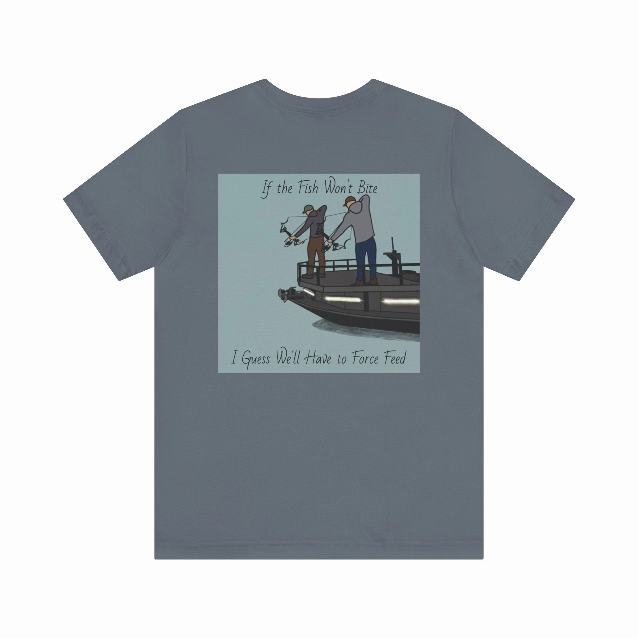 Bow fishing and Okauchee Lake Model - Unisex Lightweight Short Sleeve Tee