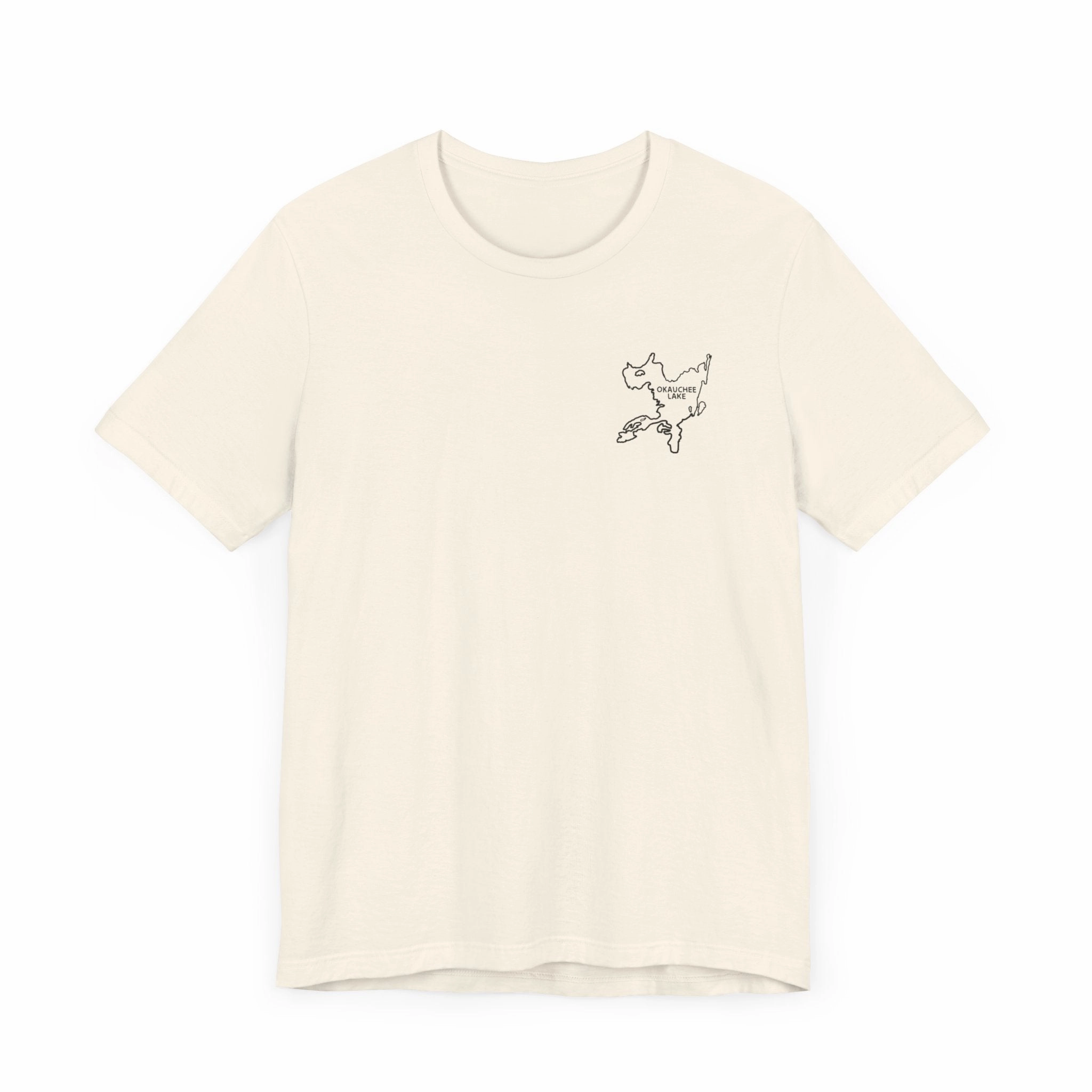 Bow fishing and Okauchee Lake Model - Unisex Lightweight Short Sleeve Tee