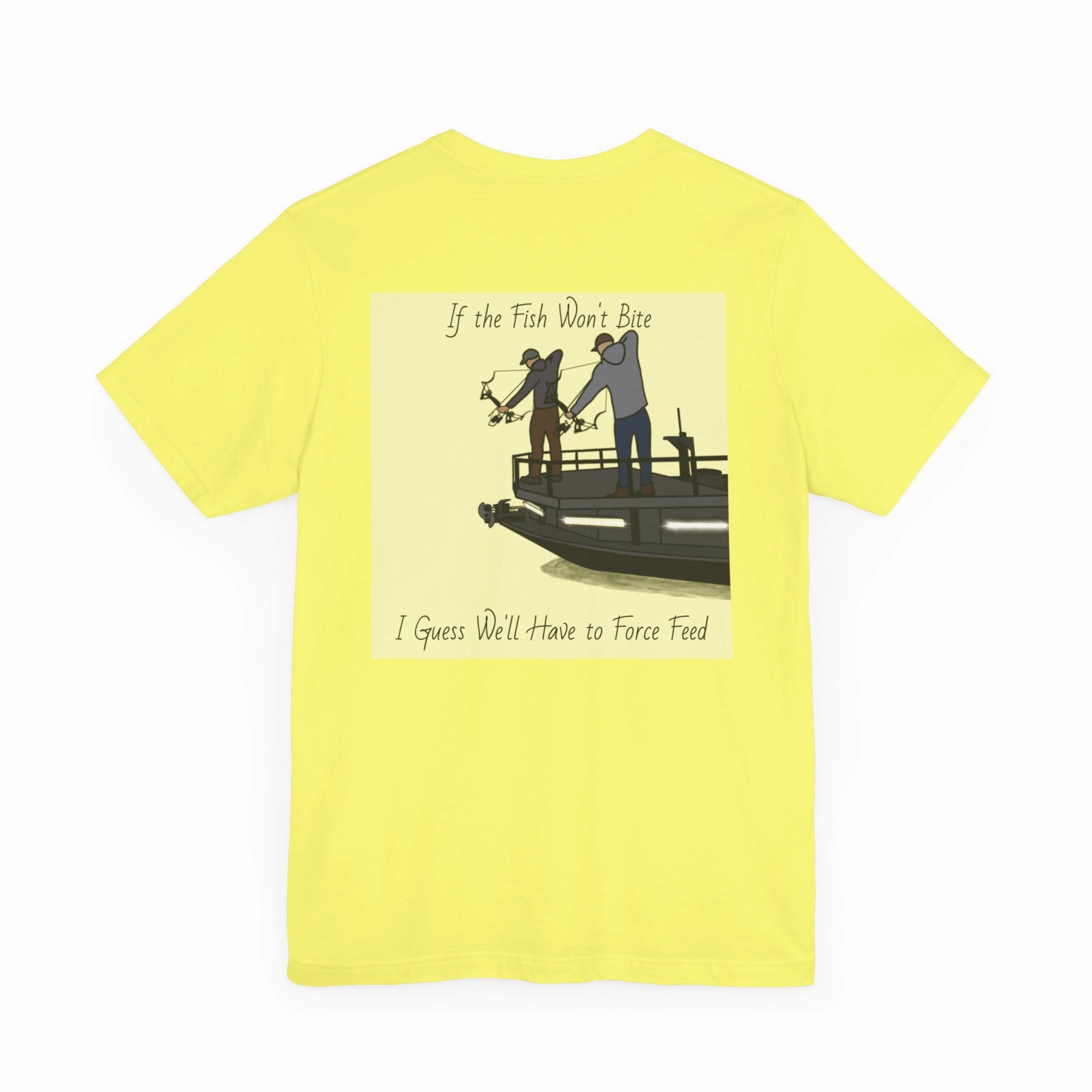 Bow fishing and Okauchee Lake Model - Unisex Lightweight Short Sleeve Tee