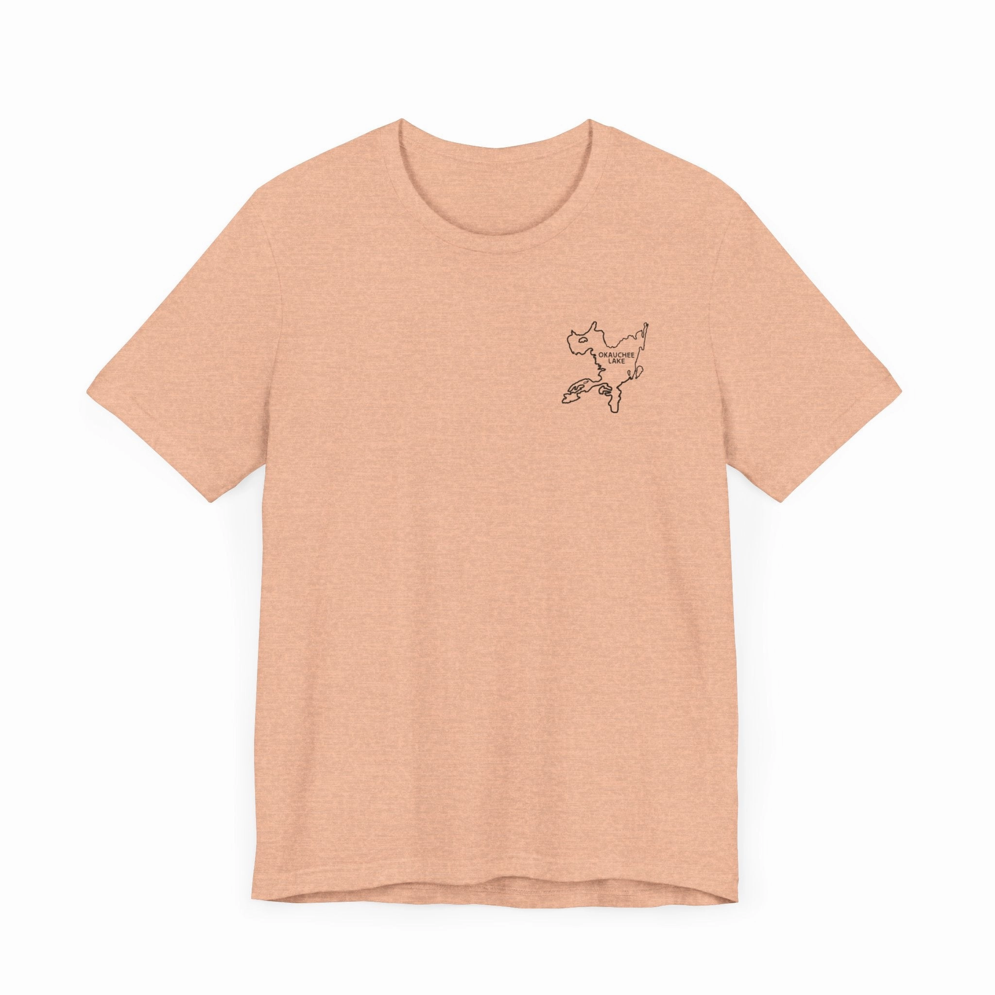 Bow fishing and Okauchee Lake Model - Unisex Lightweight Short Sleeve Tee