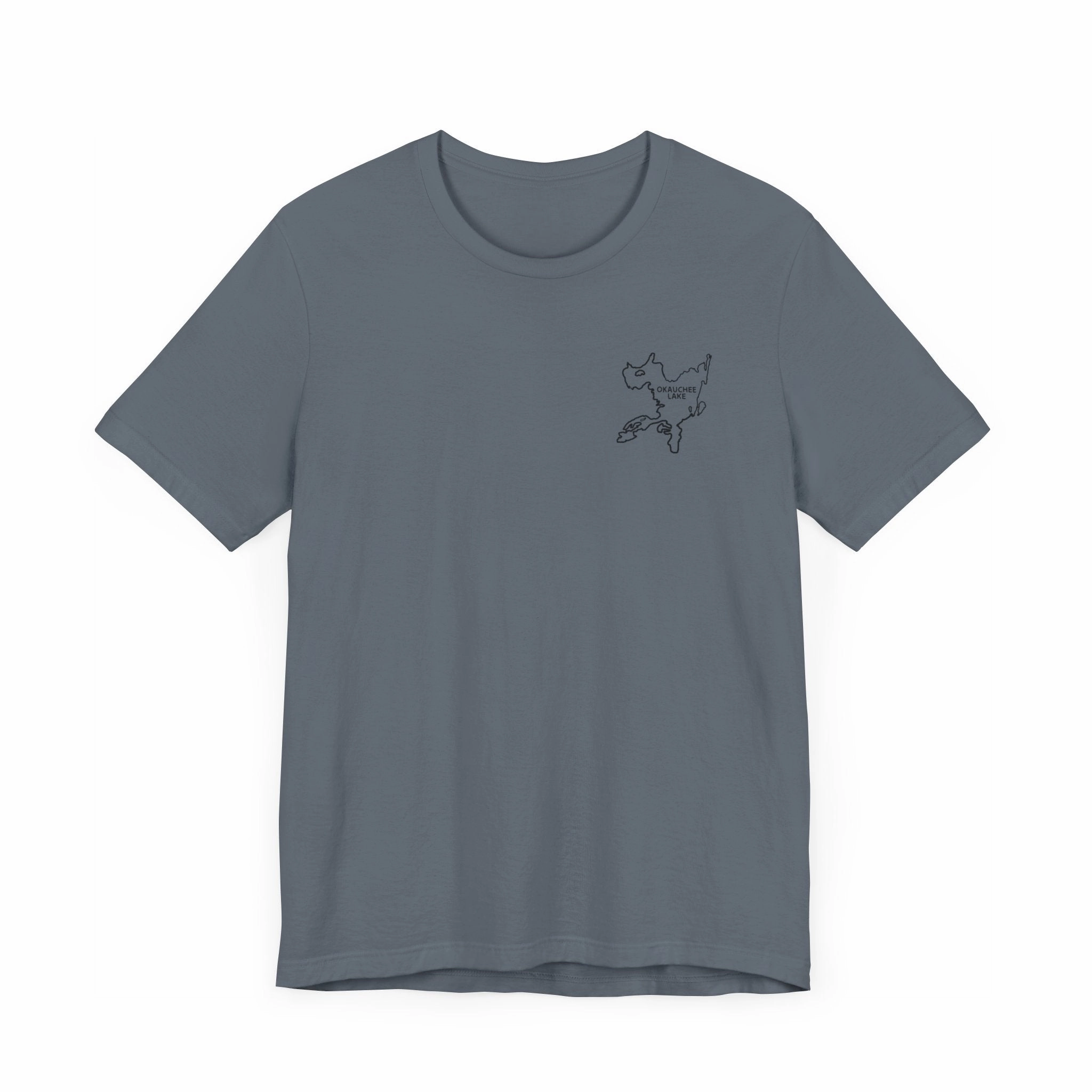 Bow fishing and Okauchee Lake Model - Unisex Lightweight Short Sleeve Tee