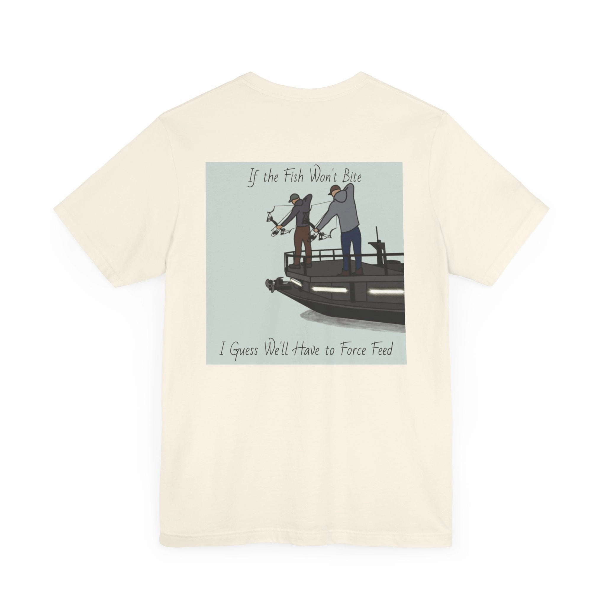 Bow fishing and Okauchee Lake Model - Unisex Lightweight Short Sleeve Tee