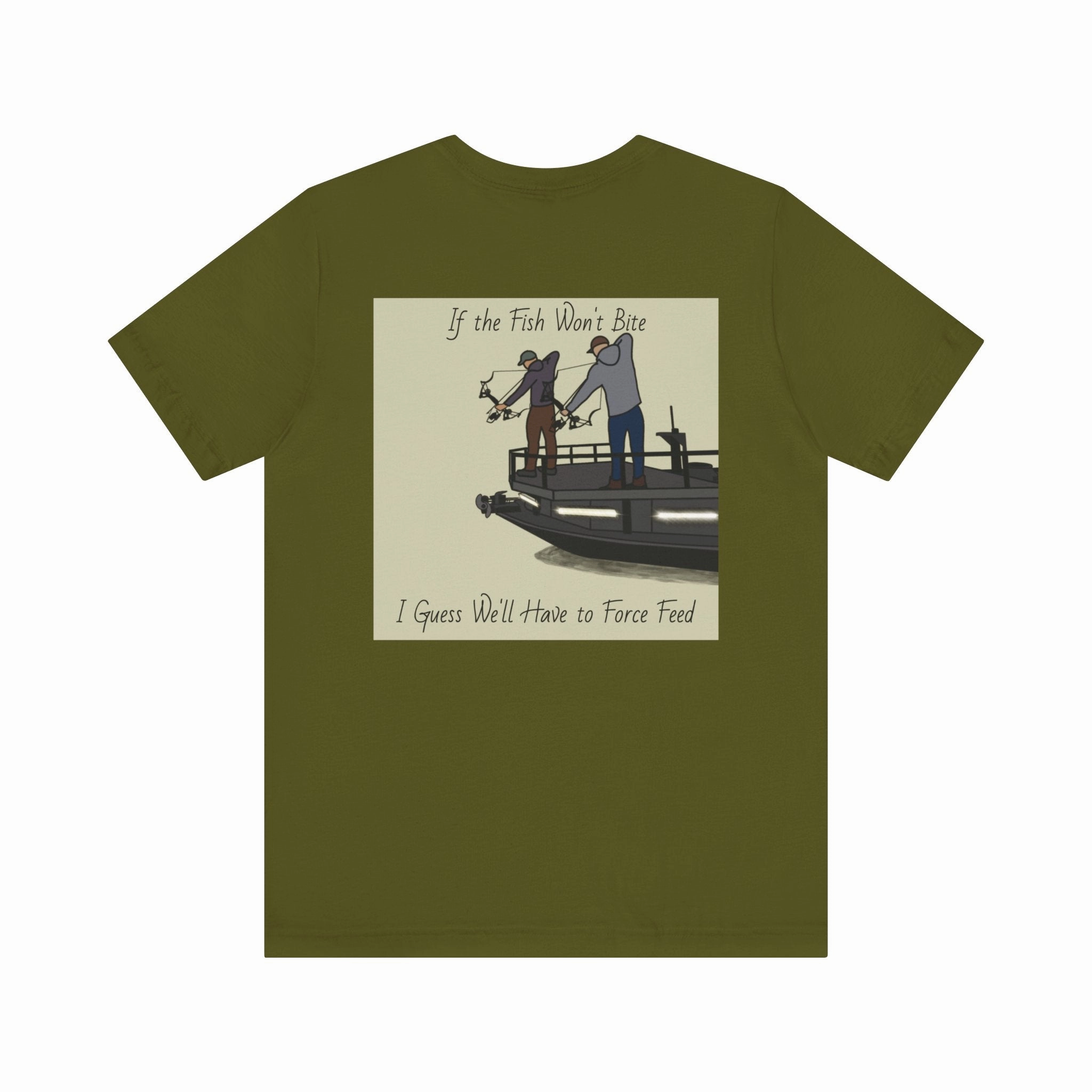 Bow fishing and Okauchee Lake Model - Unisex Lightweight Short Sleeve Tee