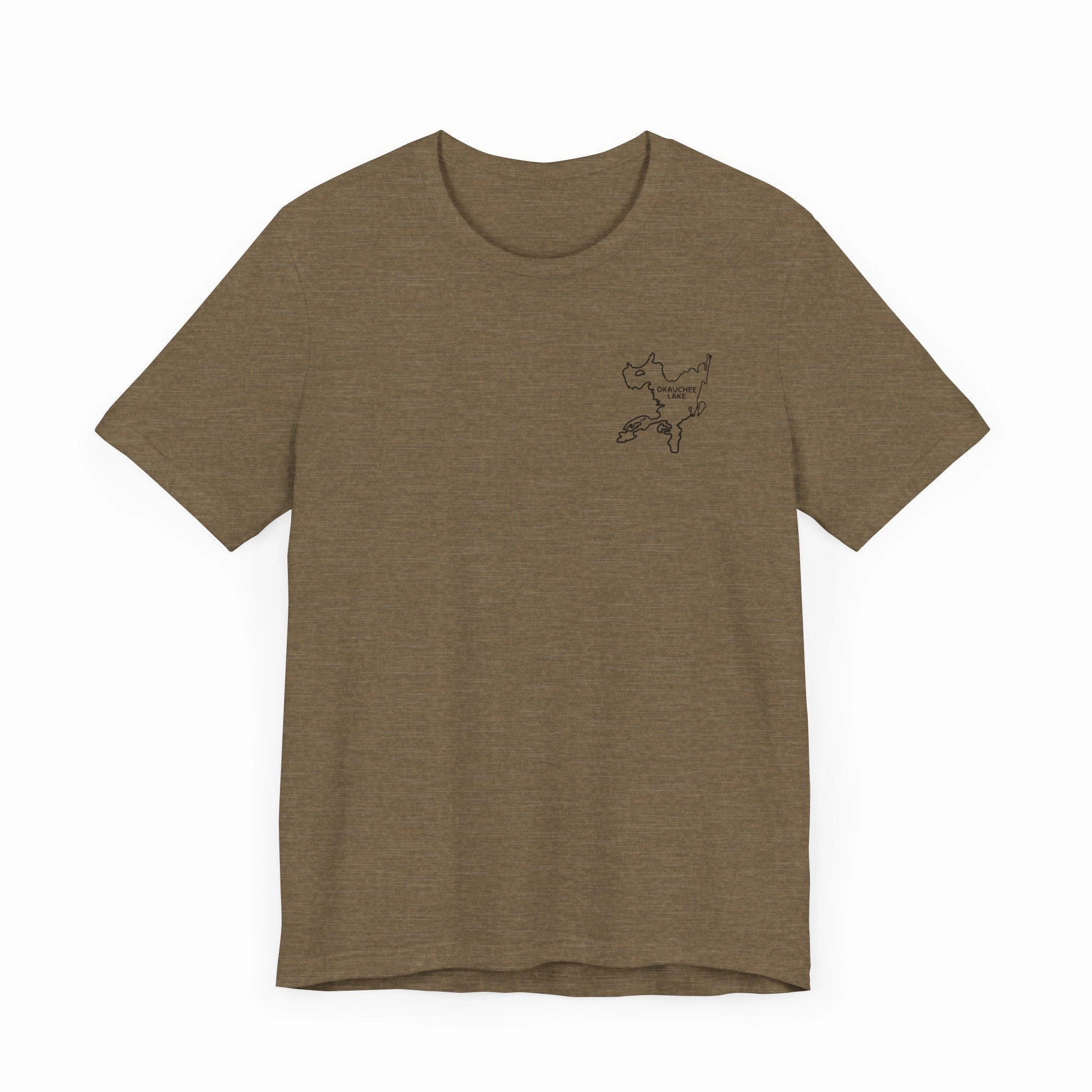Bow fishing and Okauchee Lake Model - Unisex Lightweight Short Sleeve Tee