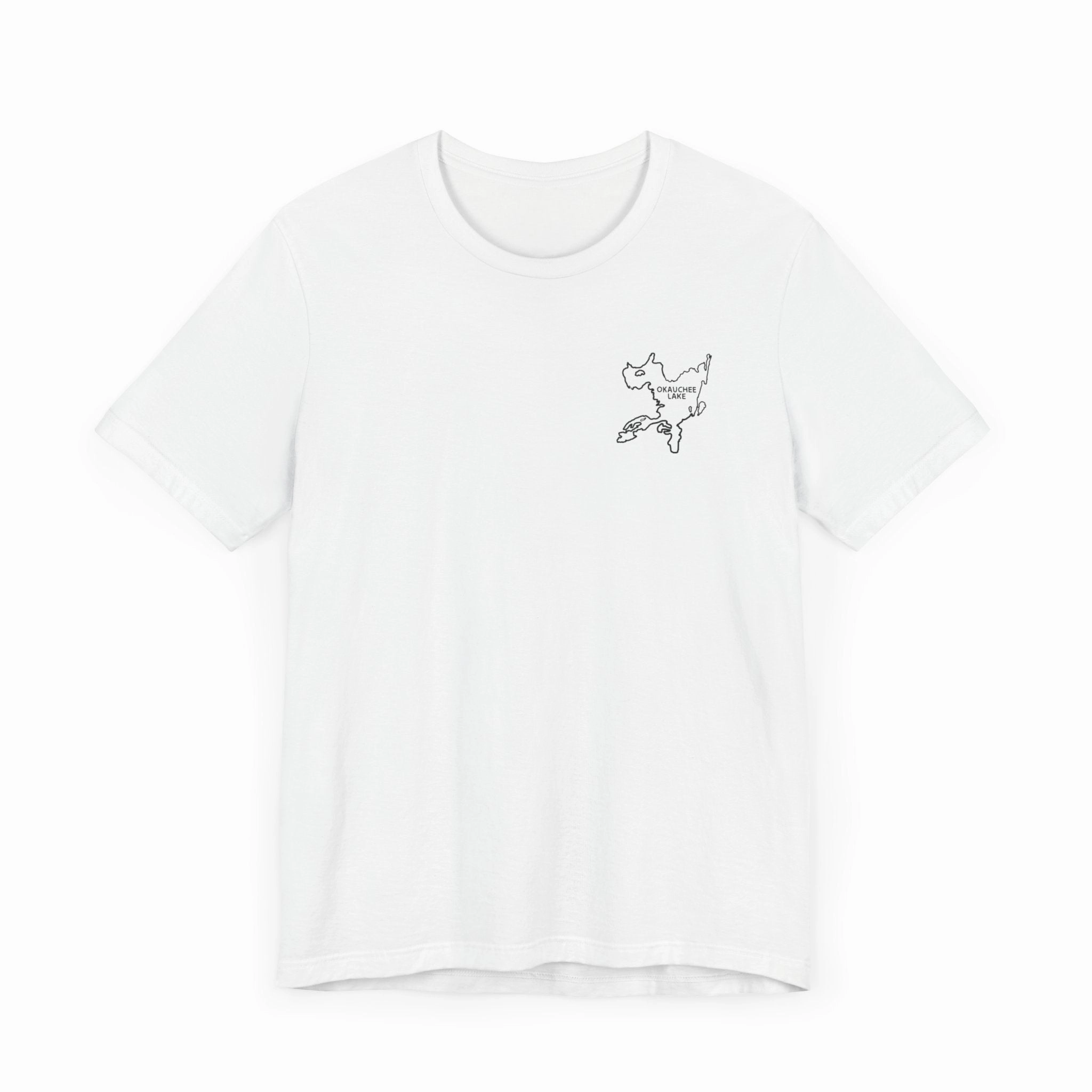 Bow fishing and Okauchee Lake Model - Unisex Lightweight Short Sleeve Tee