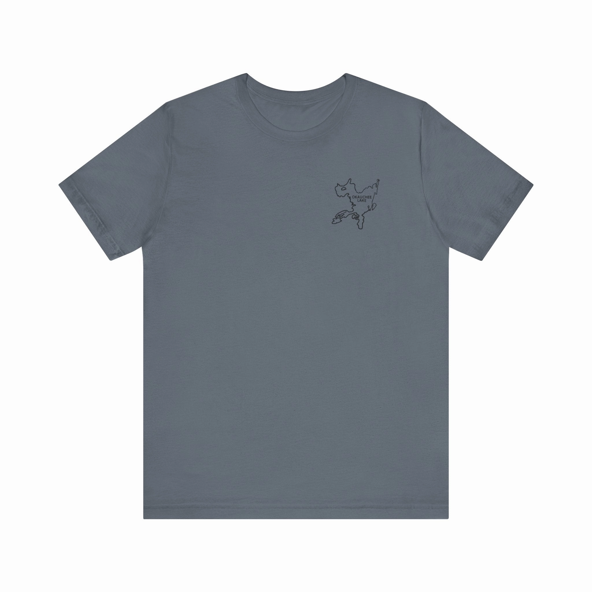 Bow fishing and Okauchee Lake Model - Unisex Lightweight Short Sleeve Tee