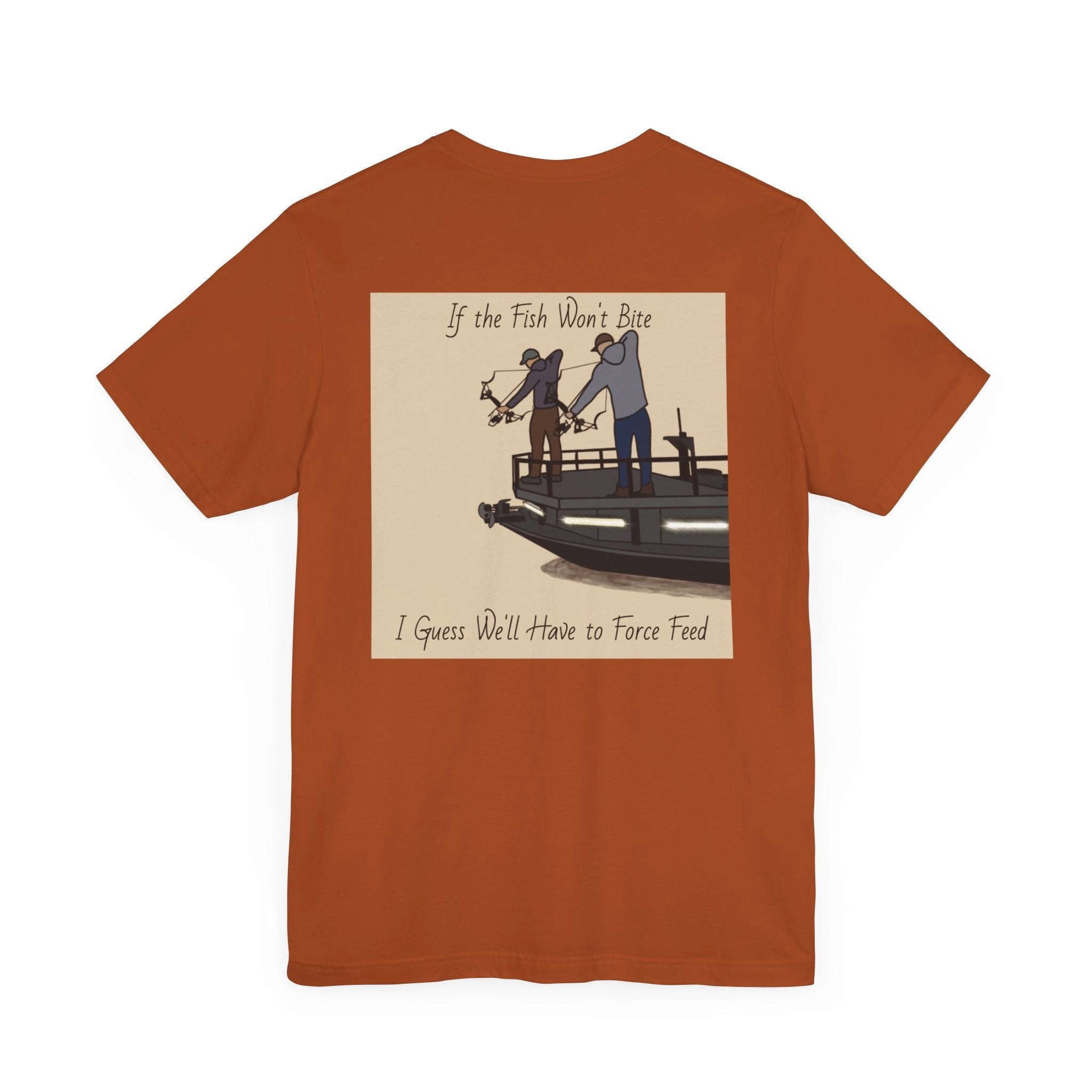 Bow fishing and Okauchee Lake Model - Unisex Lightweight Short Sleeve Tee