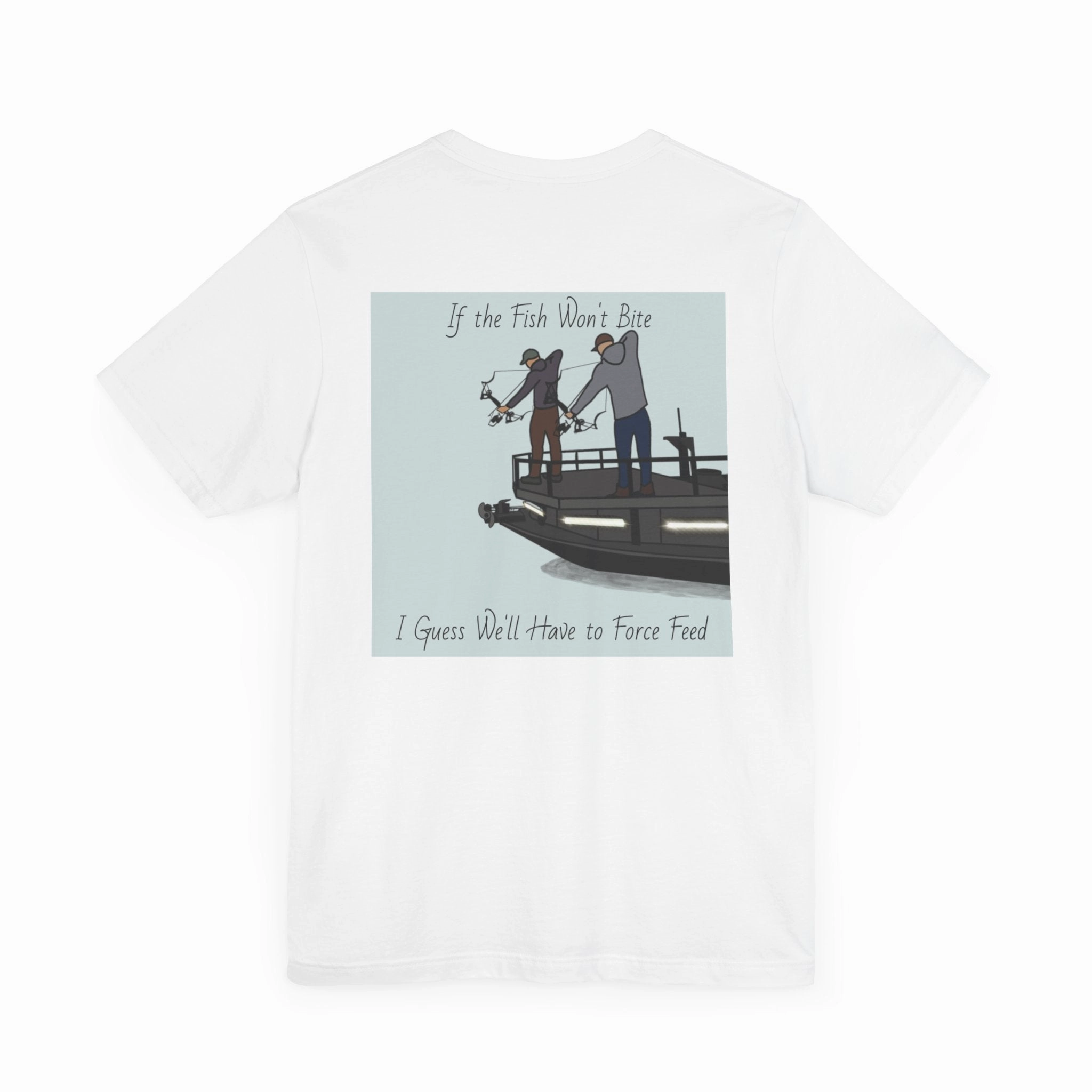 Bow fishing and Okauchee Lake Model - Unisex Lightweight Short Sleeve Tee
