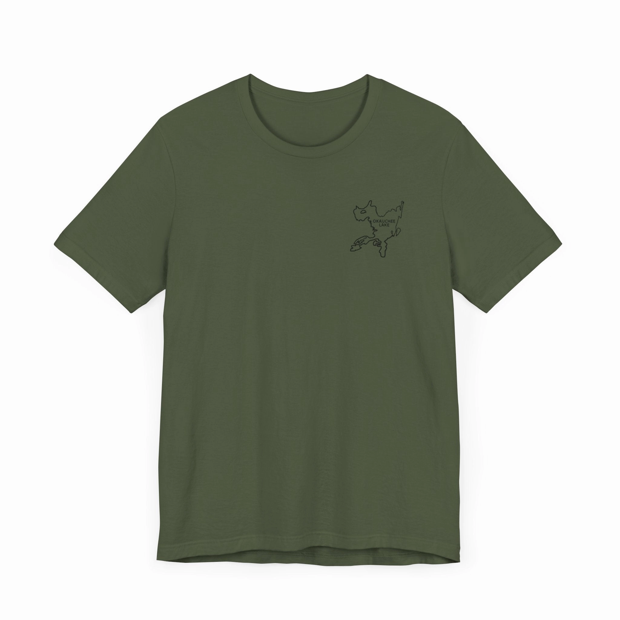 Bow fishing and Okauchee Lake Model - Unisex Lightweight Short Sleeve Tee