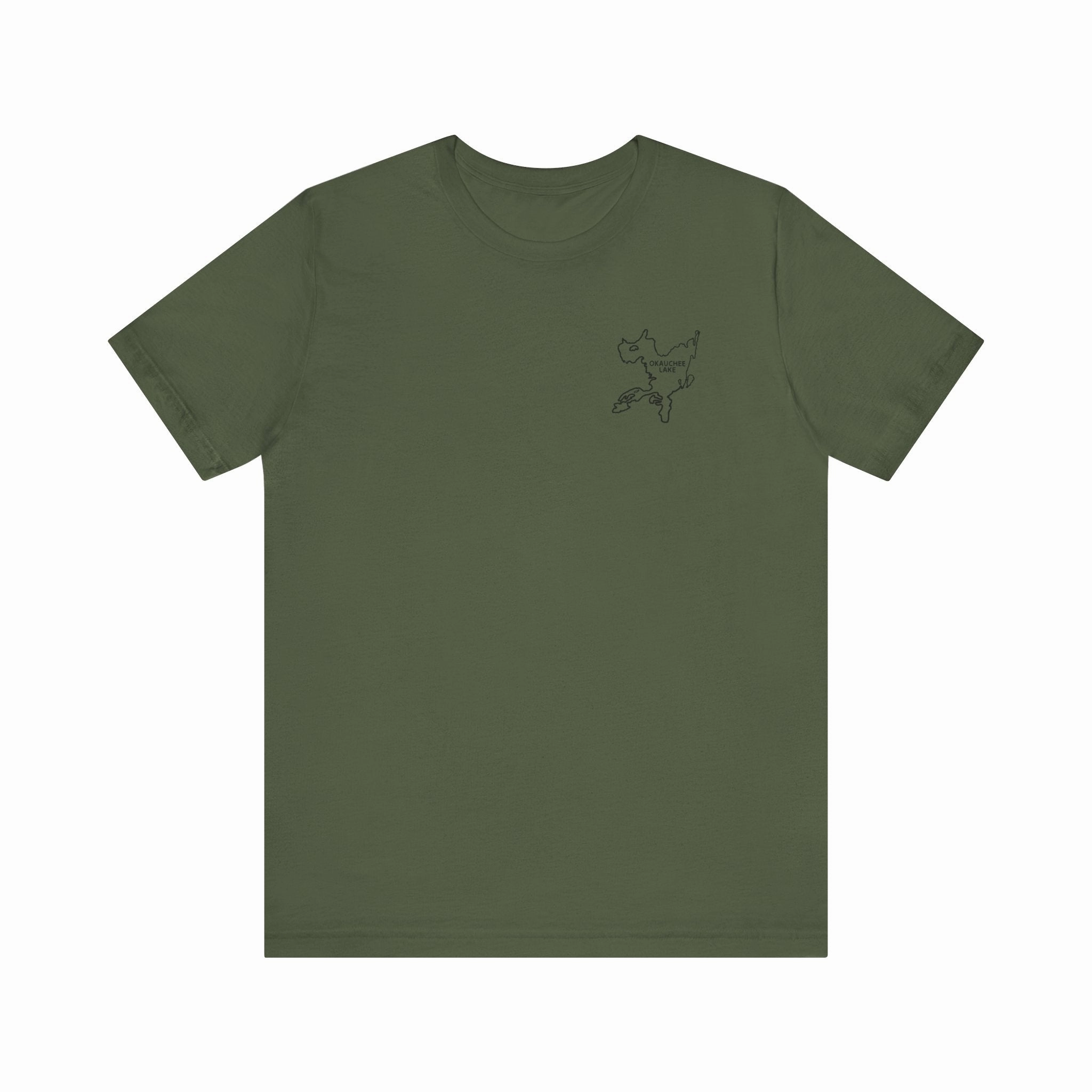 Bow fishing and Okauchee Lake Model - Unisex Lightweight Short Sleeve Tee