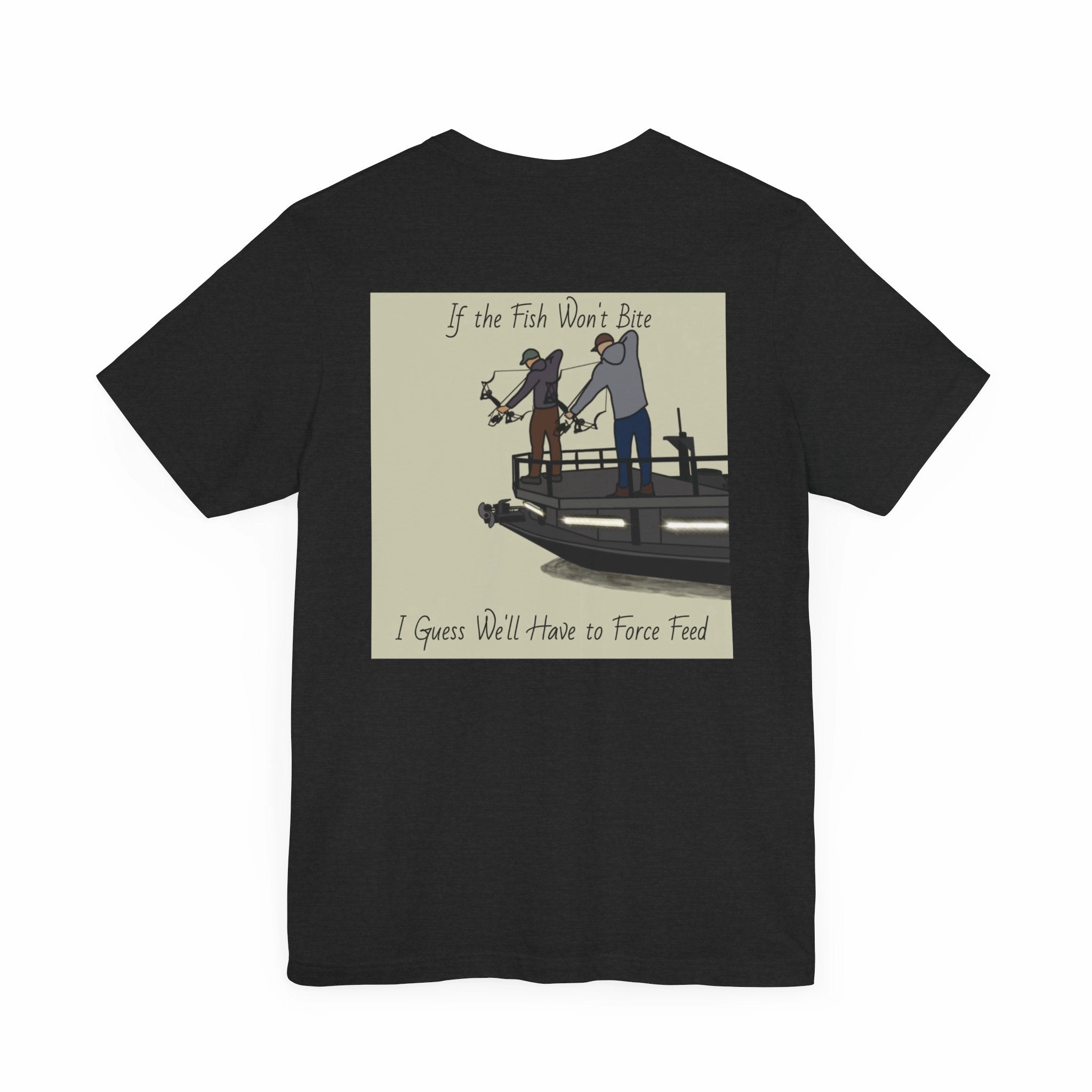 Bow fishing and Okauchee Lake Model - Unisex Lightweight Short Sleeve Tee