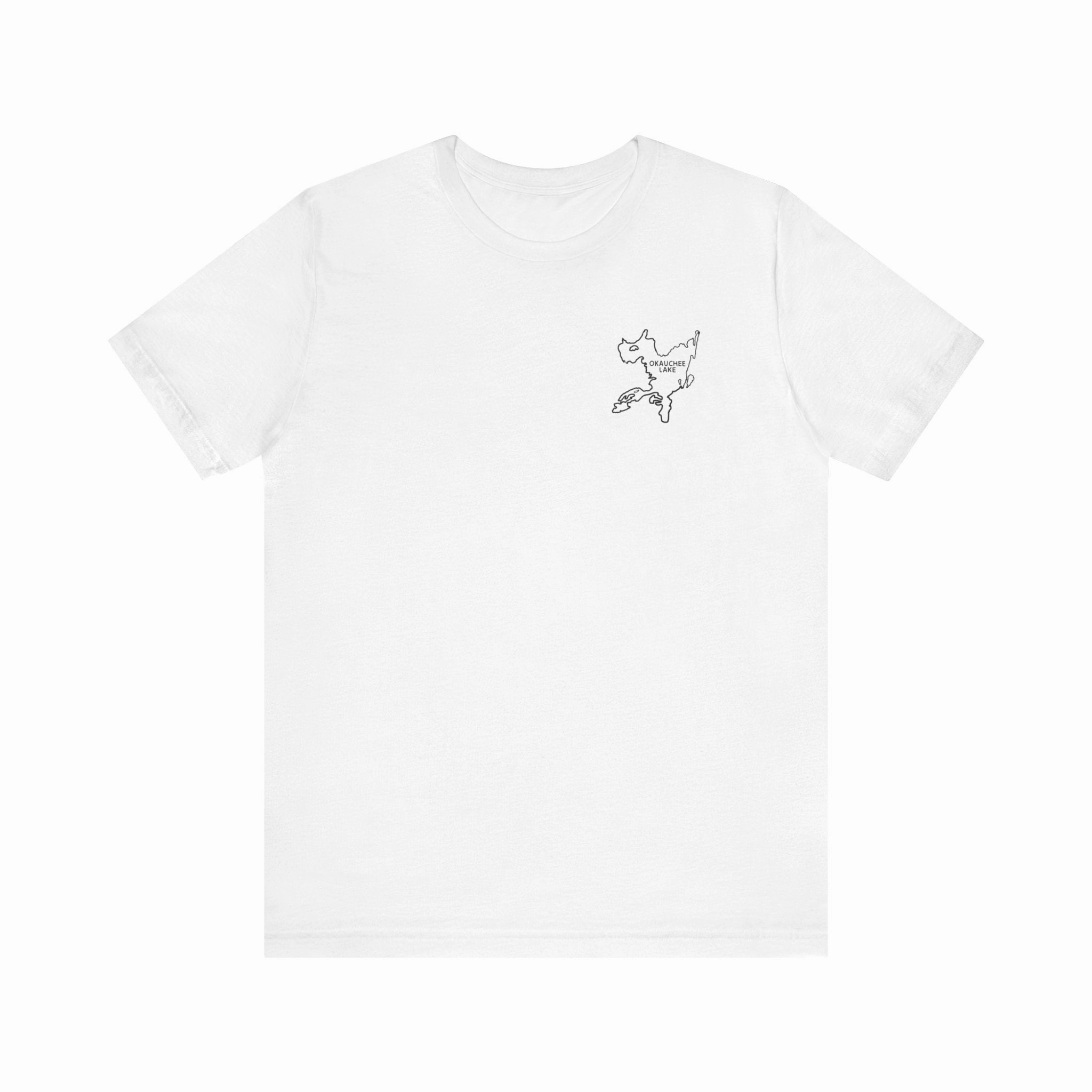 Bow fishing and Okauchee Lake Model - Unisex Lightweight Short Sleeve Tee