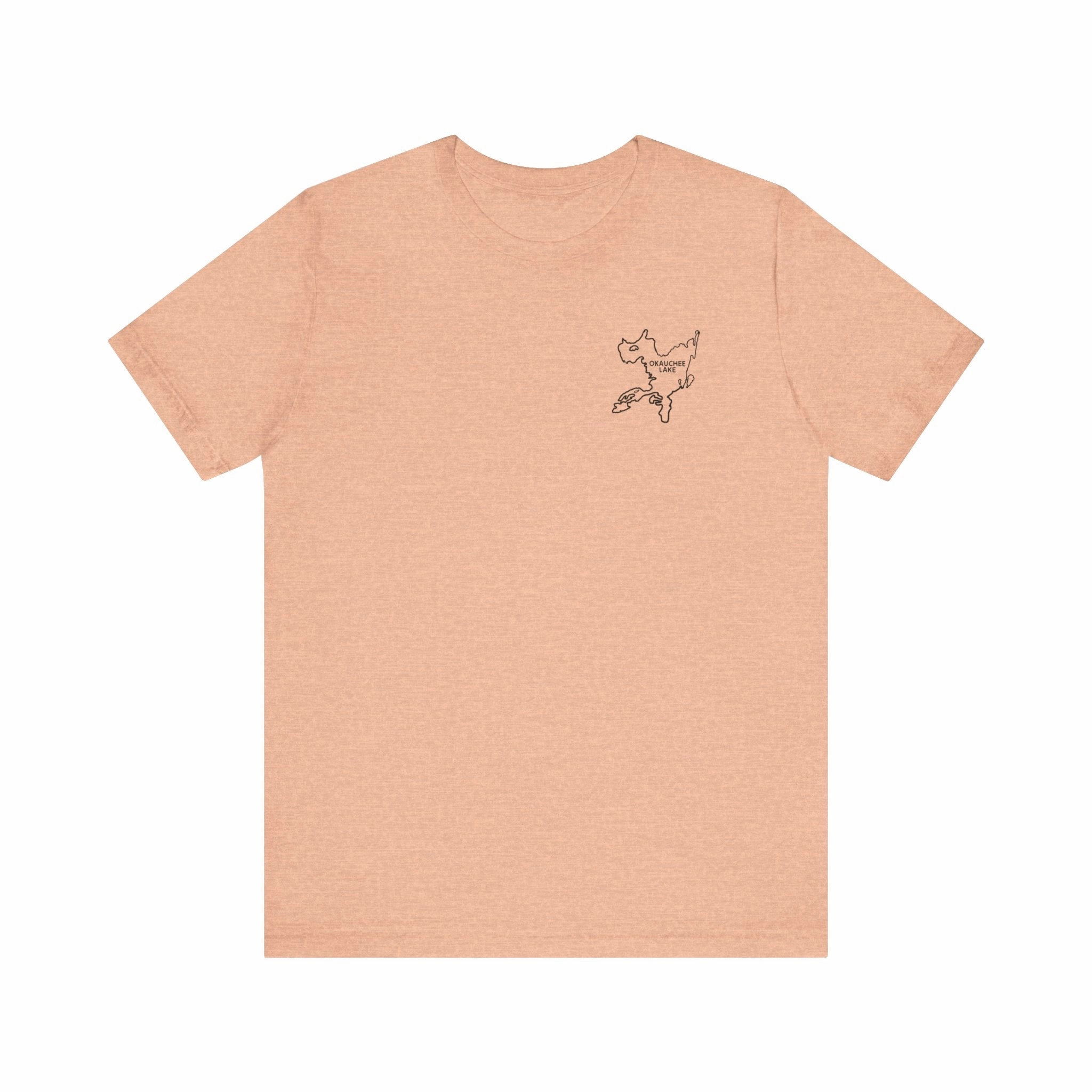 Bow fishing and Okauchee Lake Model - Unisex Lightweight Short Sleeve Tee