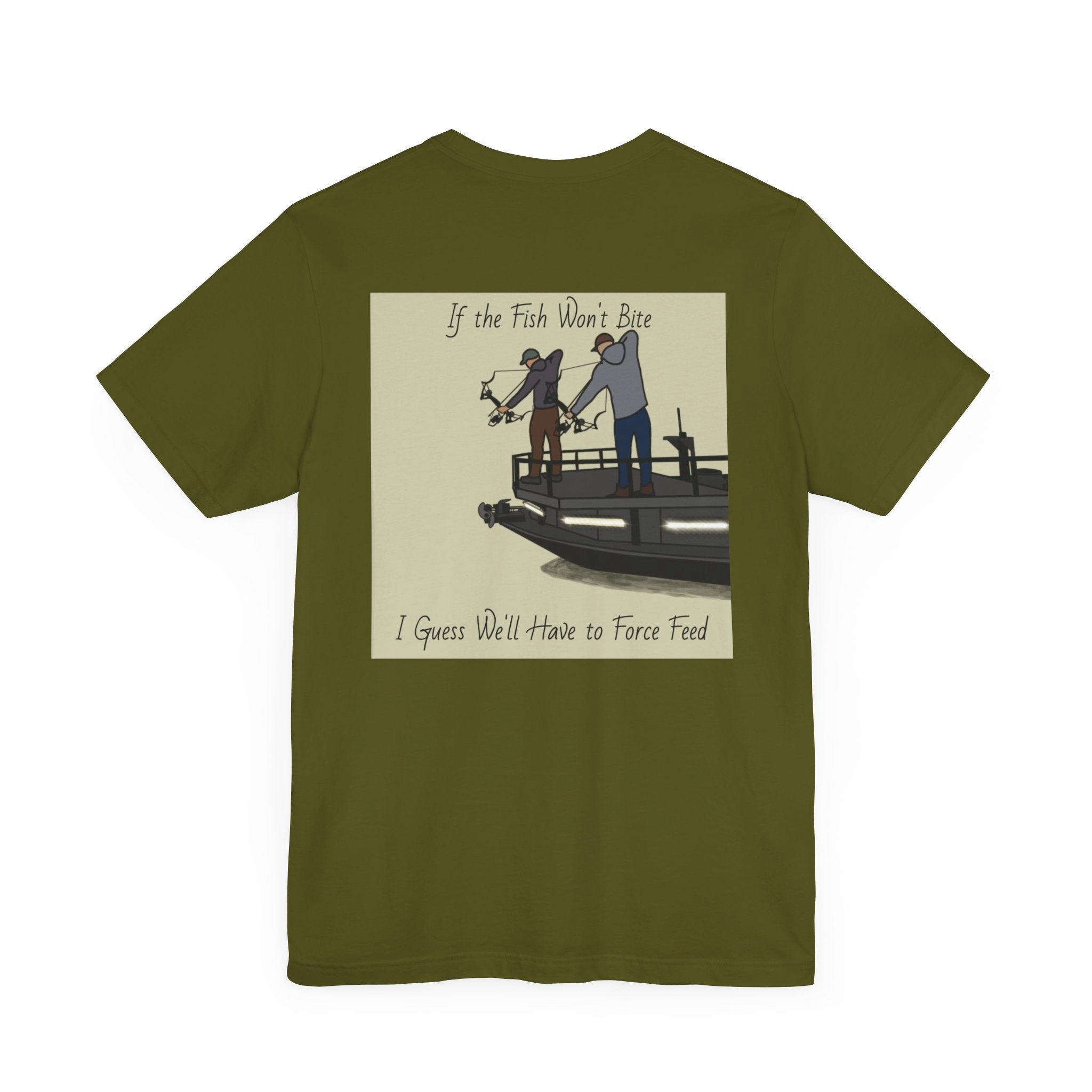 Bow fishing and Okauchee Lake Model - Unisex Lightweight Short Sleeve Tee