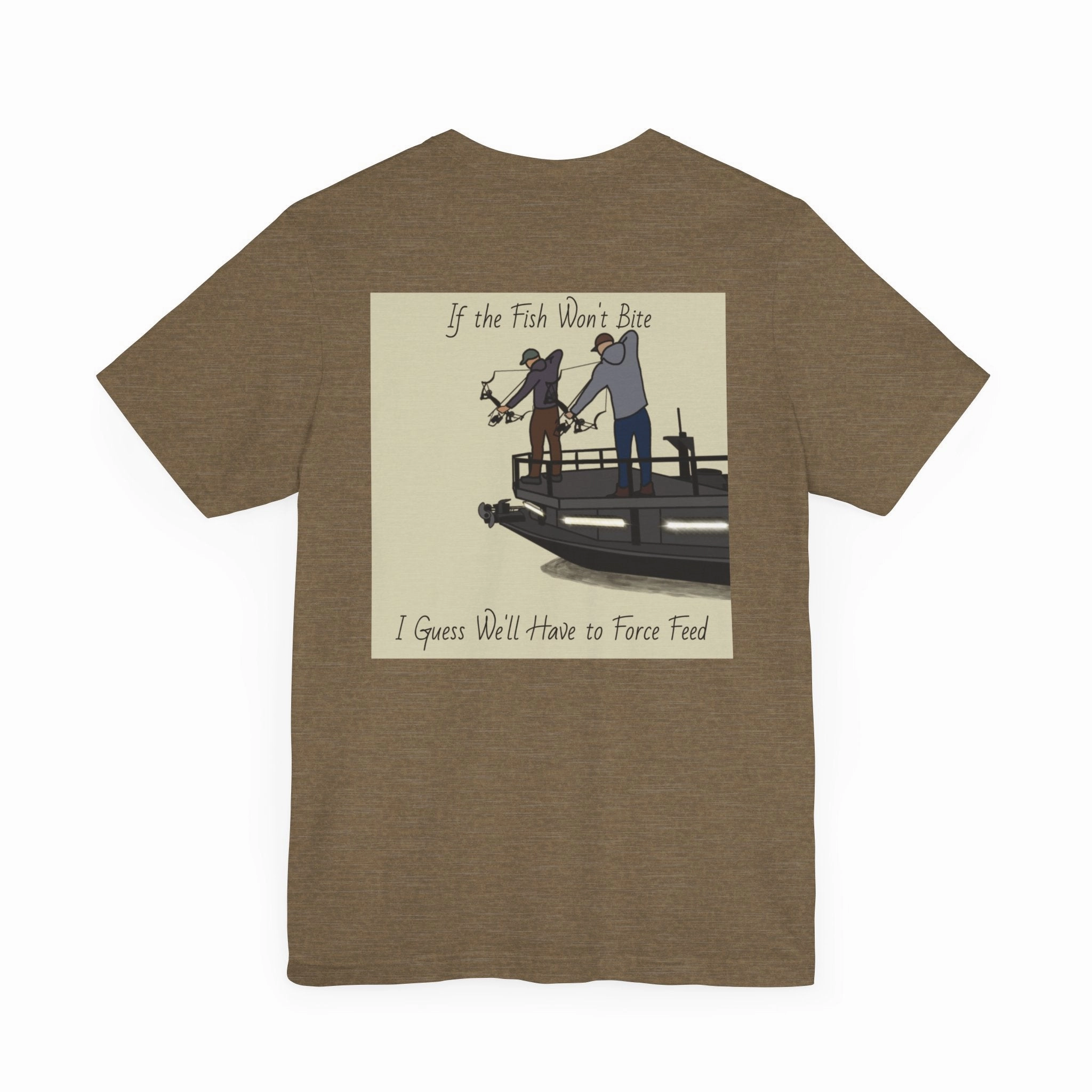 Bow fishing and Okauchee Lake Model - Unisex Lightweight Short Sleeve Tee