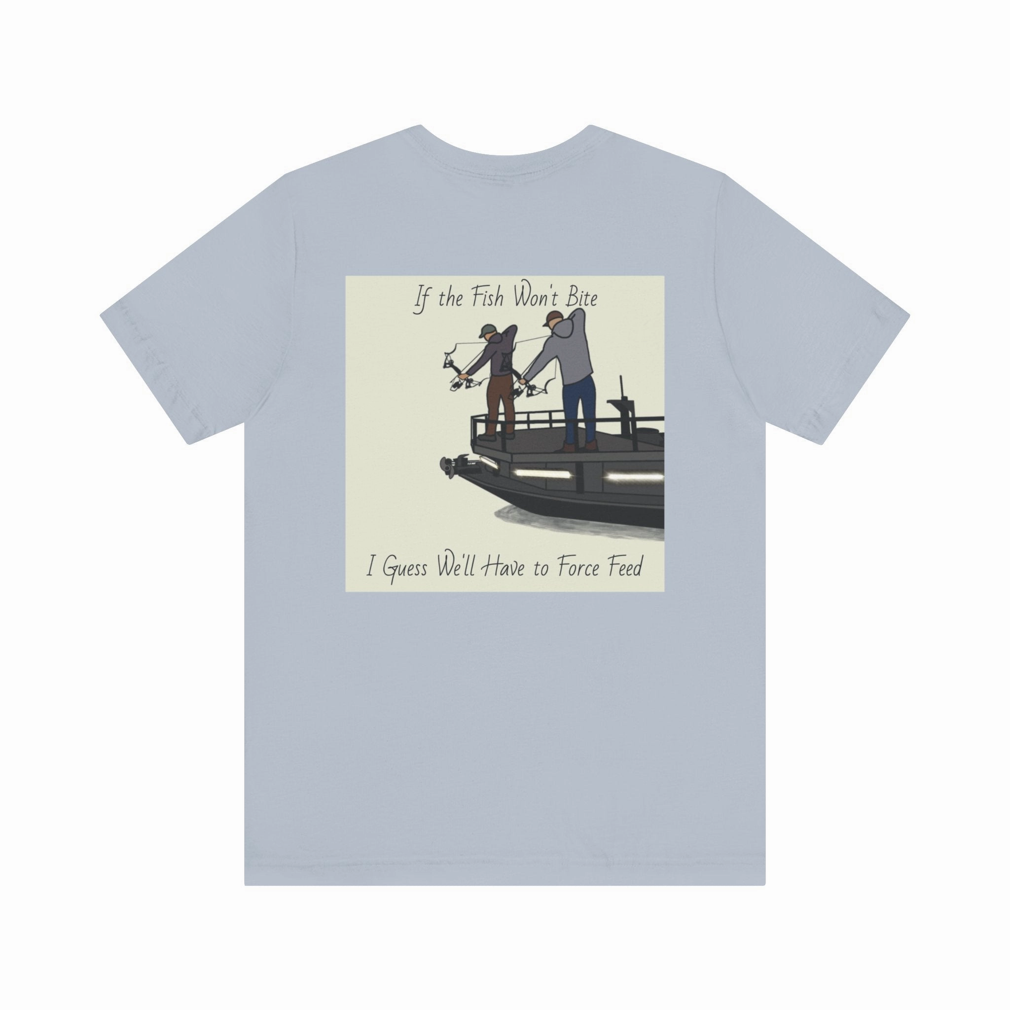 Bow fishing and Okauchee Lake Model - Unisex Lightweight Short Sleeve Tee
