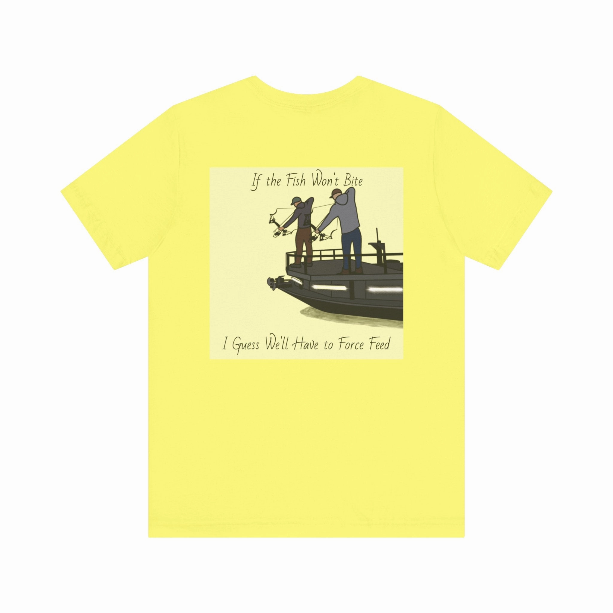 Bow fishing and Okauchee Lake Model - Unisex Lightweight Short Sleeve Tee