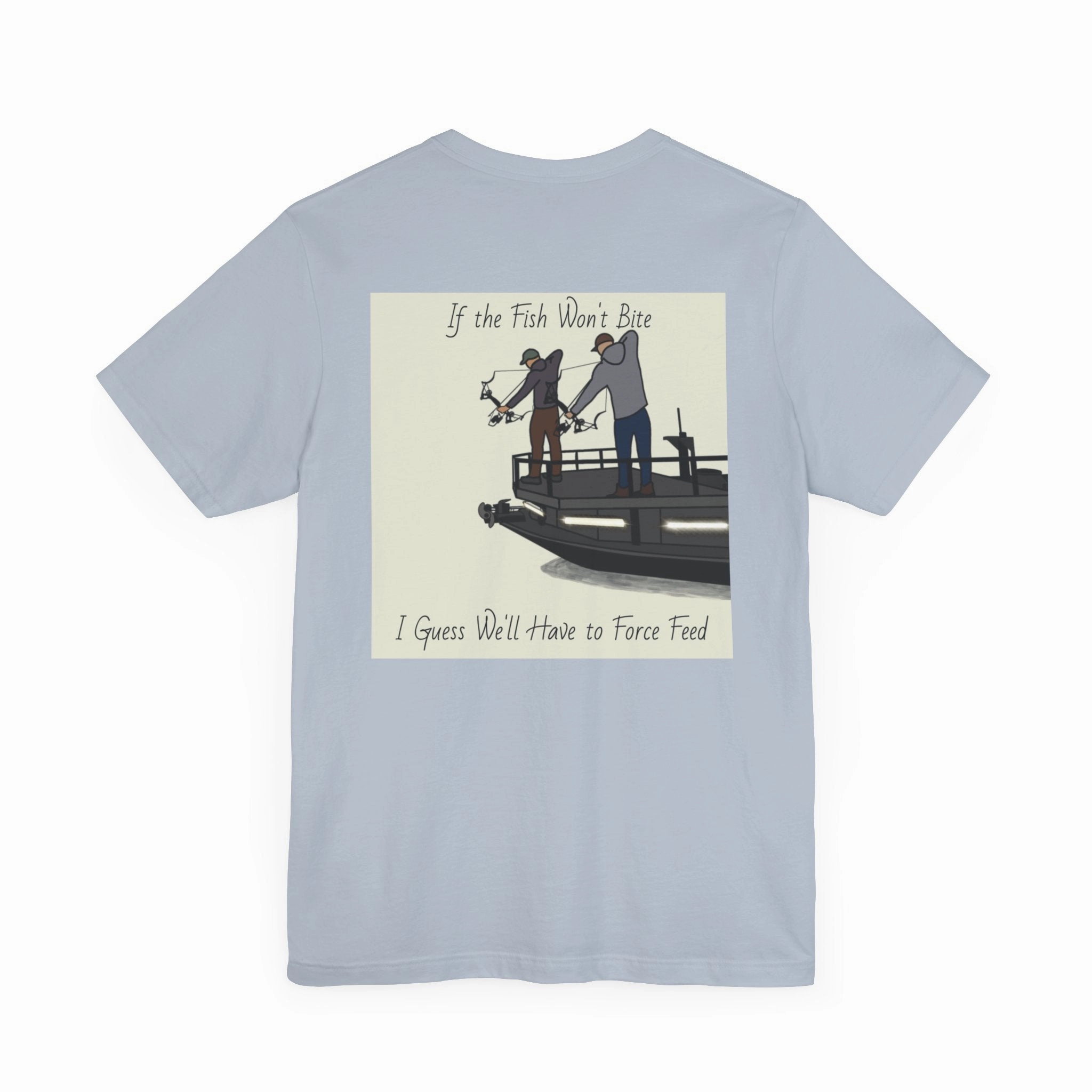 Bow fishing and Okauchee Lake Model - Unisex Lightweight Short Sleeve Tee