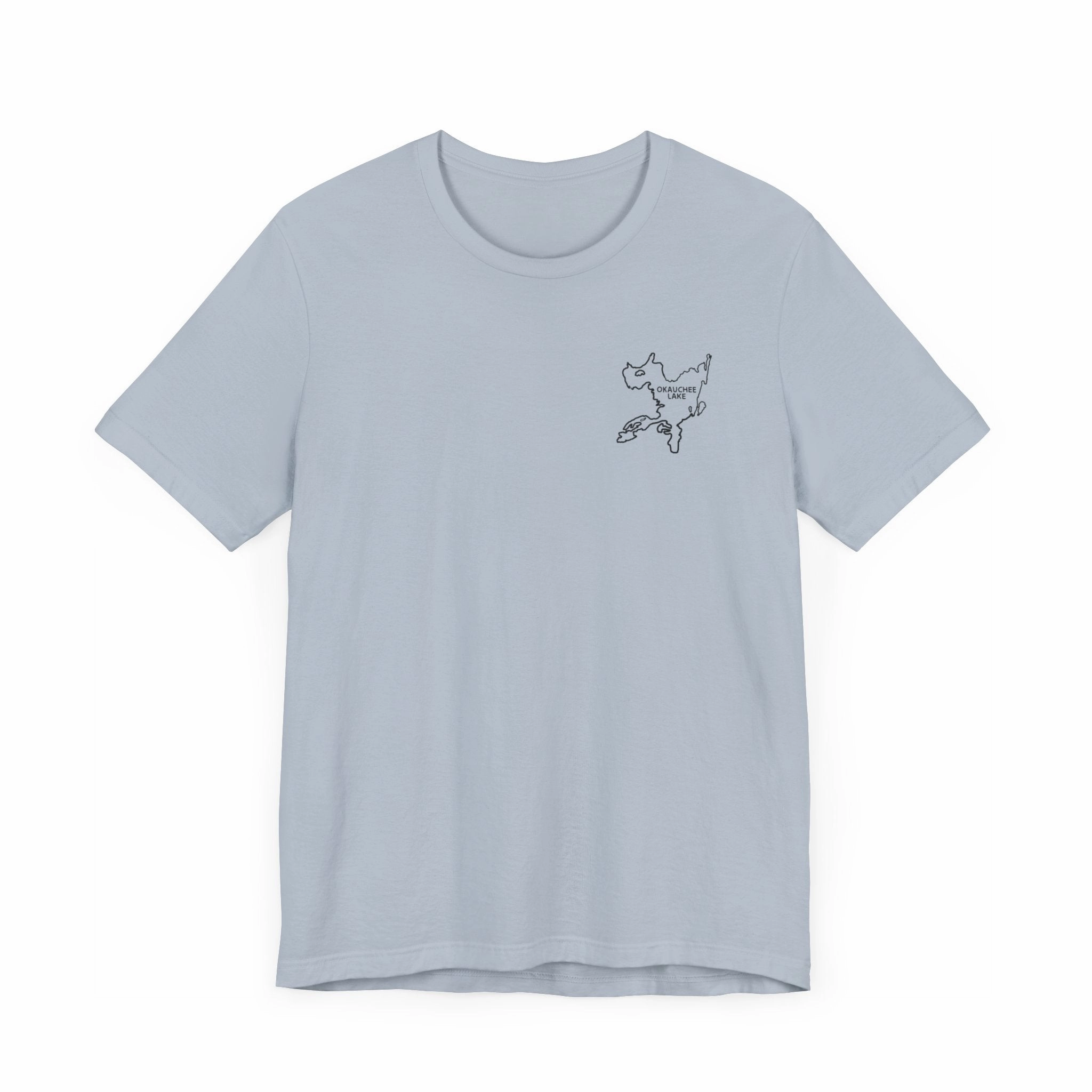 Bow fishing and Okauchee Lake Model - Unisex Lightweight Short Sleeve Tee