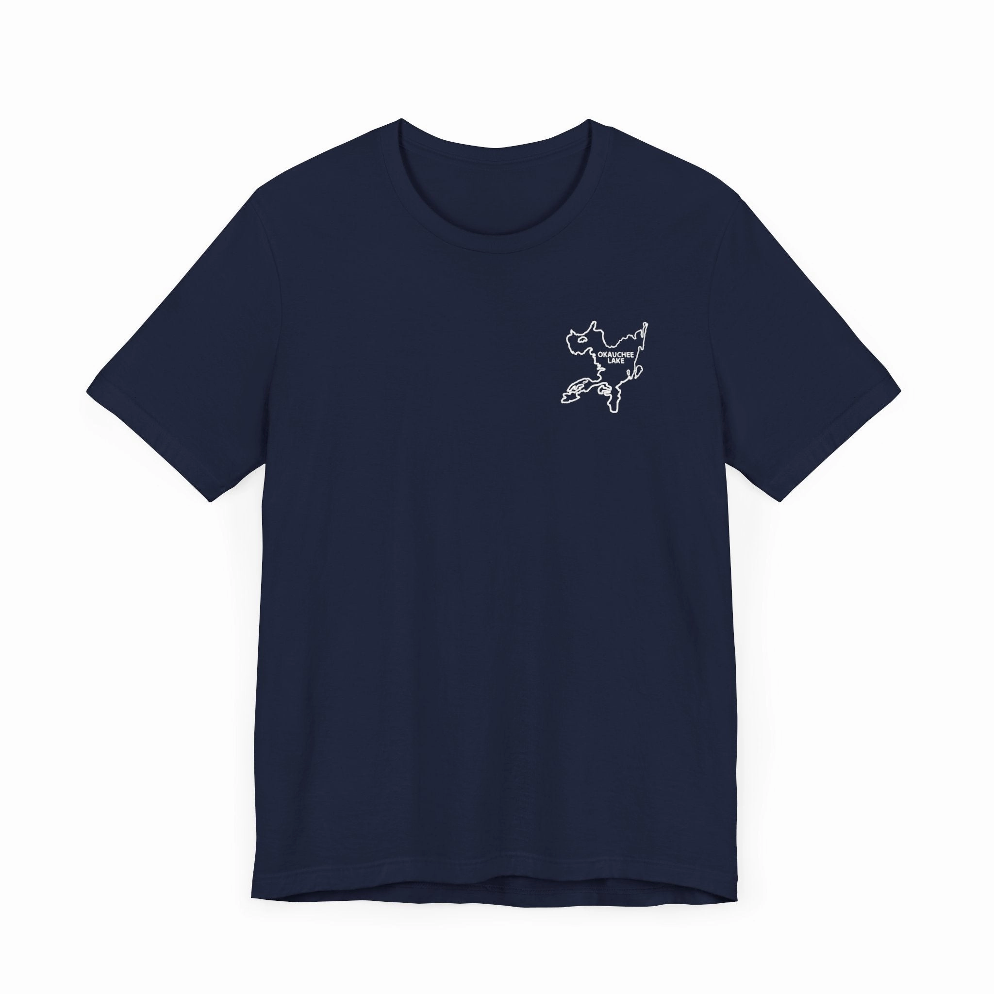 Bow fishing and Okauchee Lake Model - Unisex Lightweight Short Sleeve Tee