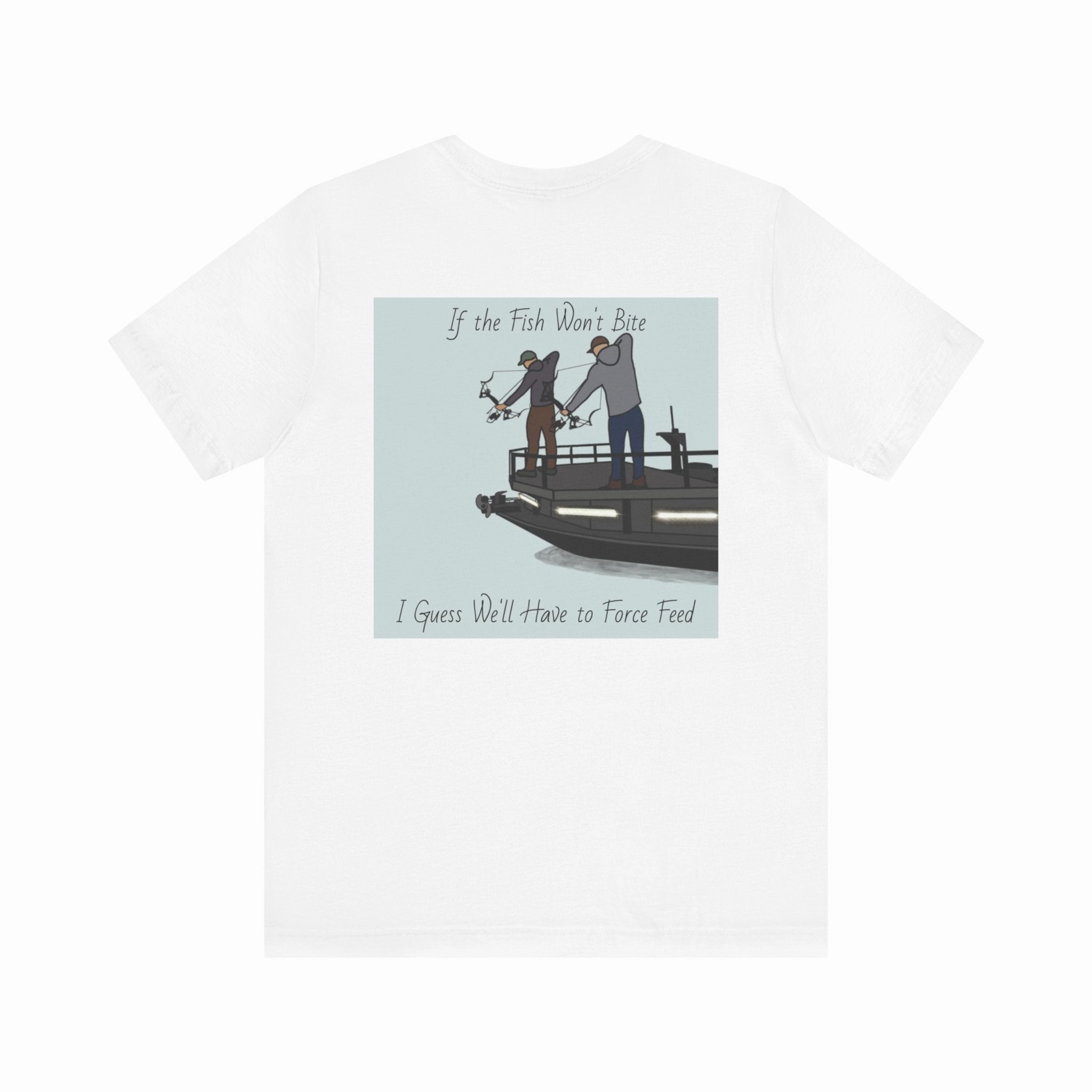 Bow fishing and Okauchee Lake Model - Unisex Lightweight Short Sleeve Tee