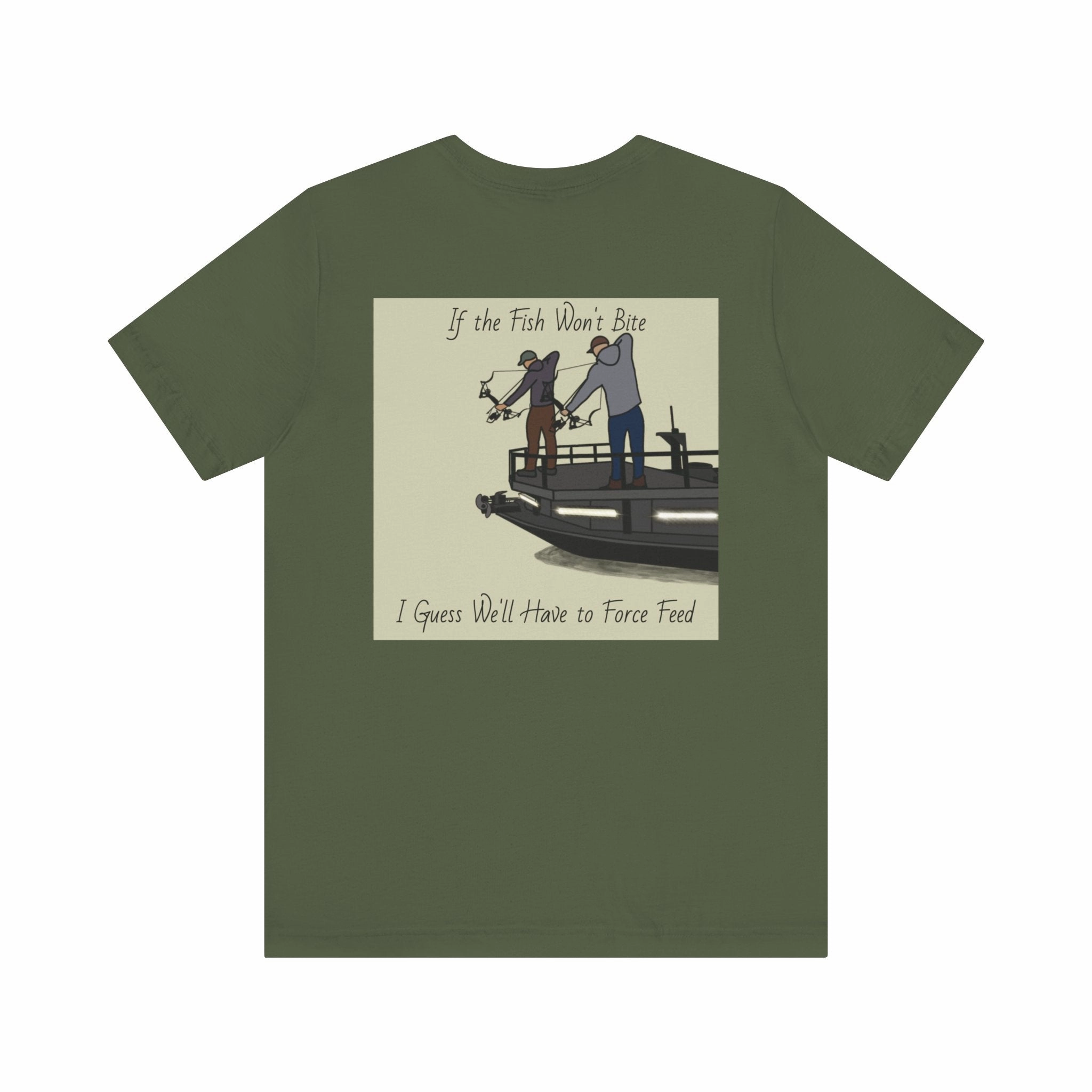 Bow fishing and Okauchee Lake Model - Unisex Lightweight Short Sleeve Tee