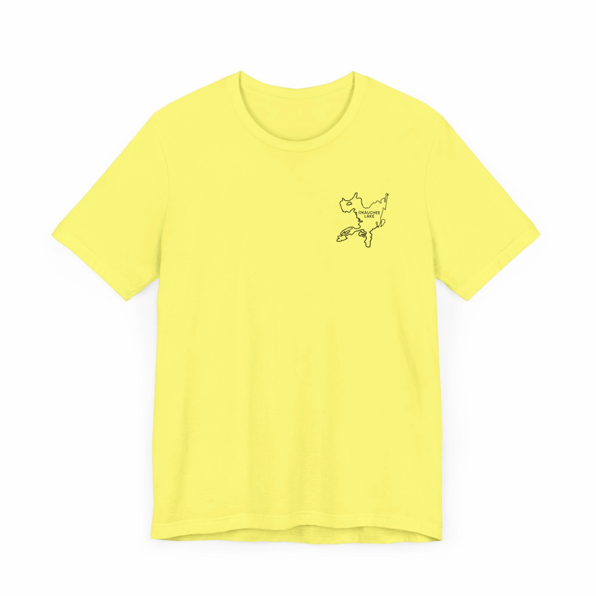Bow fishing and Okauchee Lake Model - Unisex Lightweight Short Sleeve Tee