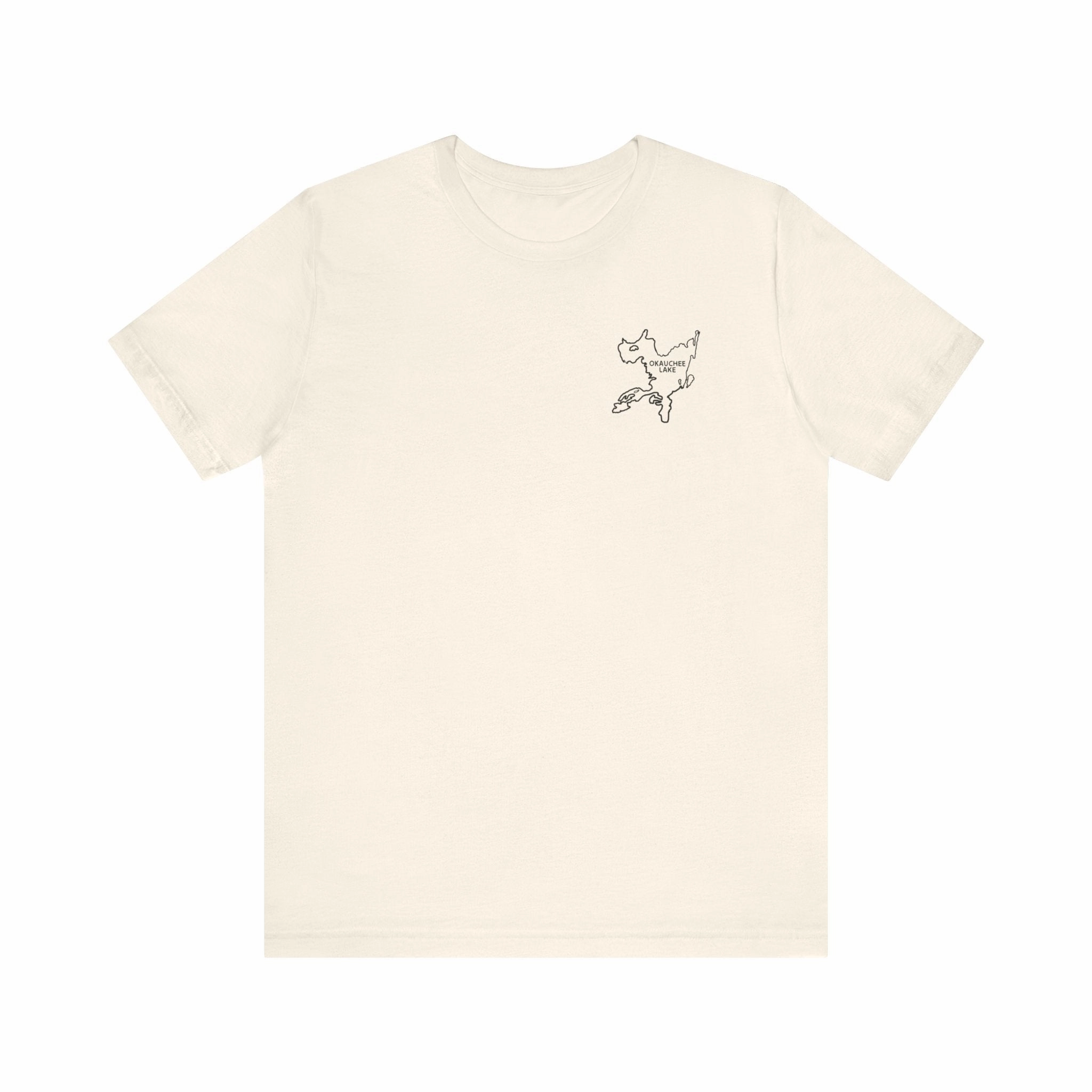 Bow fishing and Okauchee Lake Model - Unisex Lightweight Short Sleeve Tee