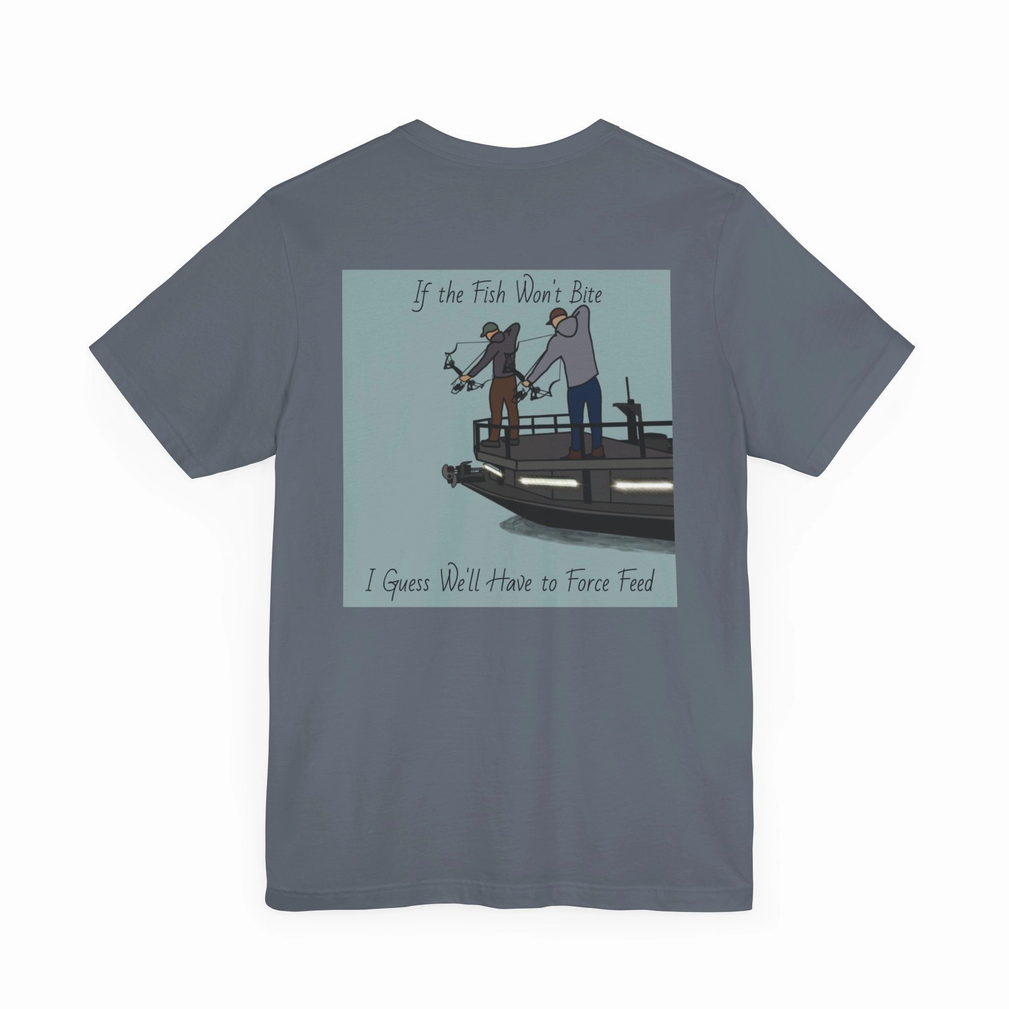 Bow fishing and Okauchee Lake Model - Unisex Lightweight Short Sleeve Tee