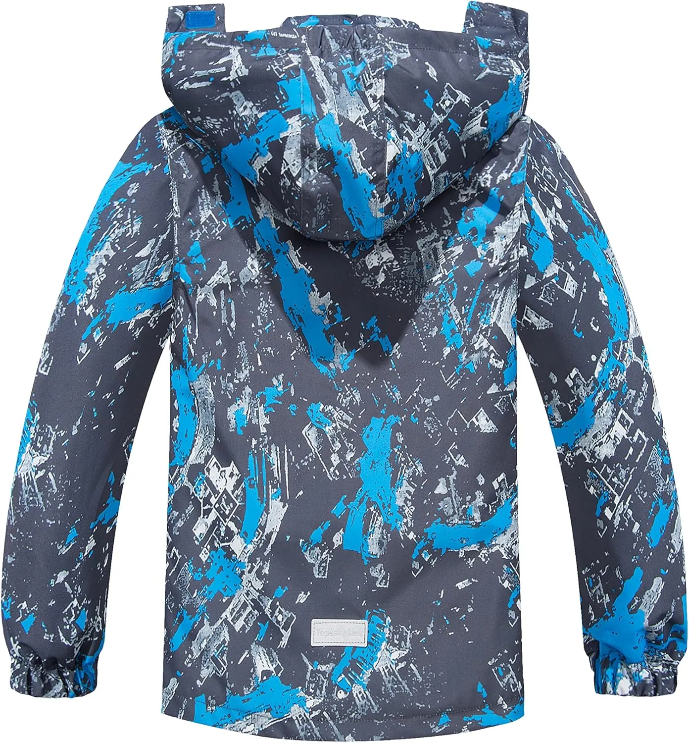Boys Girls Rain Jacket for Kids Waterproof Coat Lightweight Hooded Fleece Lined Raincoats Windbreakers