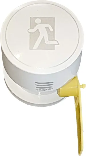 Break Glass Emergency Equipment by SafeTSystems - Fixed in place specialist window breaker for emergency escape from buildings and homes with toughened glass doors, walls or windows. (White)