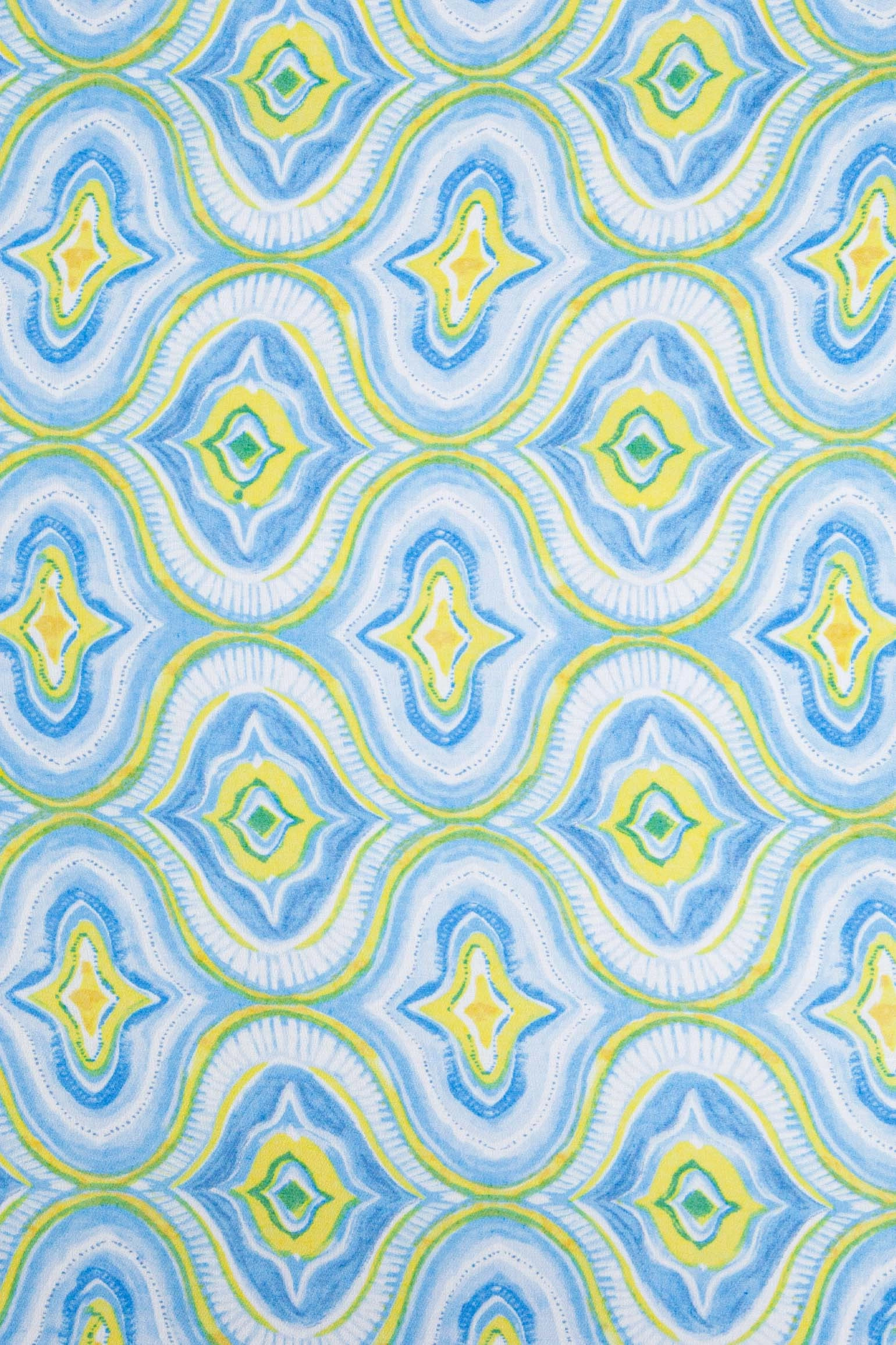 Bree Lightweight Scarf - Blue, Moroccan Tiles