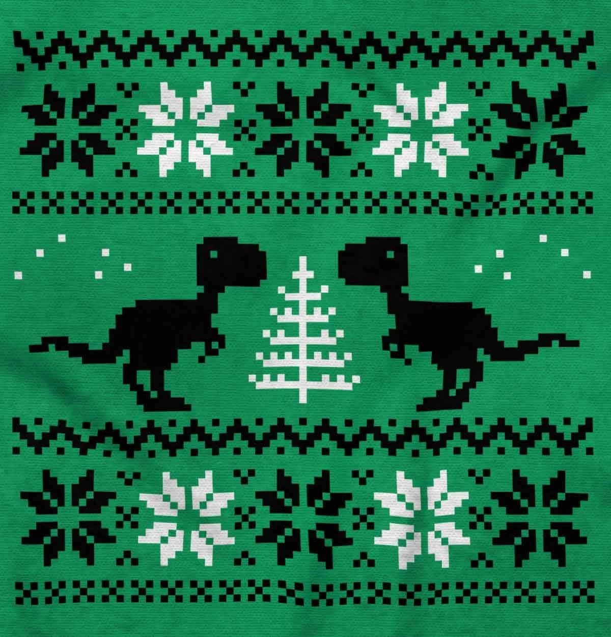 Brisco Brands Ugly Christmas T-Rex Dinosaur Party Youth Hoodie Boy Girl