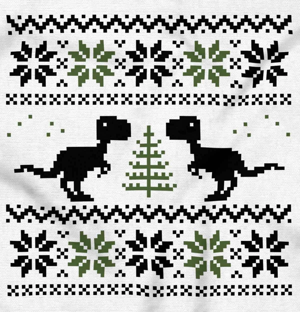 Brisco Brands Ugly Christmas T-Rex Dinosaur Party Youth Hoodie Boy Girl