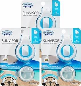 Bullsone Pola Family Natural Car Air Freshener, Luxury Car Perfume, Sun Visor Type (3 Pack) (Aqua)