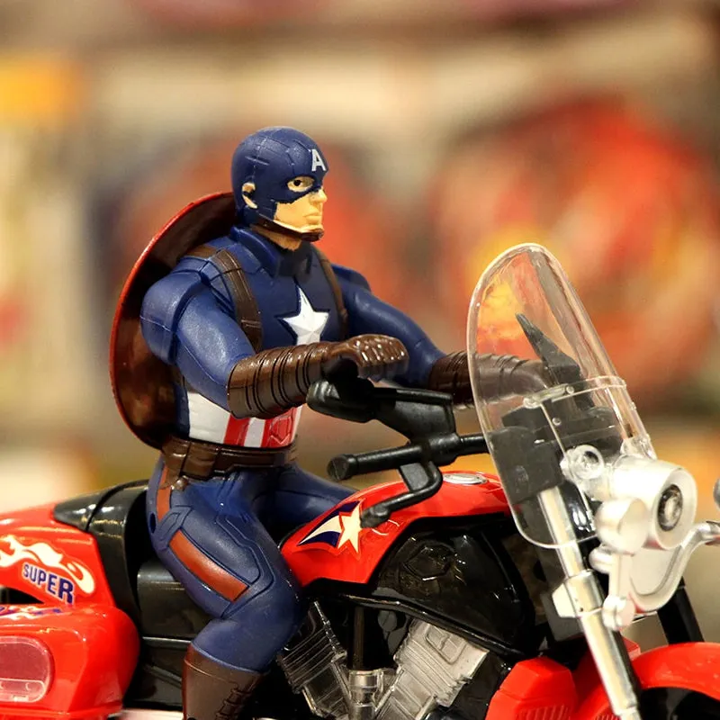 Bump & Go Musical Bike with Super Hero Action Figure & 3D Lights (3-10 Years)