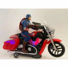 Bump & Go Musical Bike with Super Hero Action Figure & 3D Lights (3-10 Years)