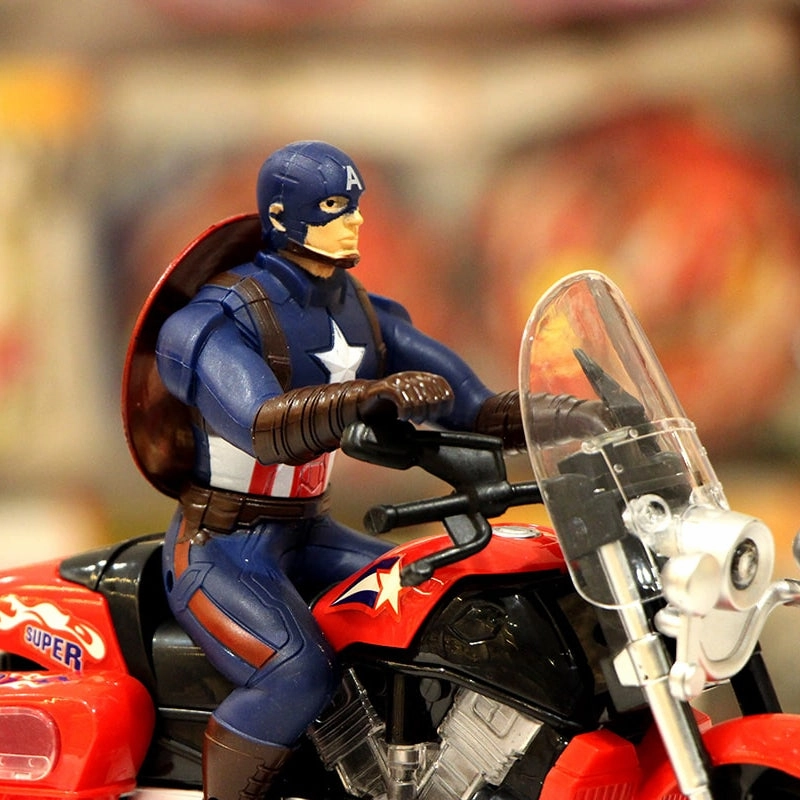 Bump & Go Musical Bike with Super Hero Action Figure & 3D Lights (3-10 Years)