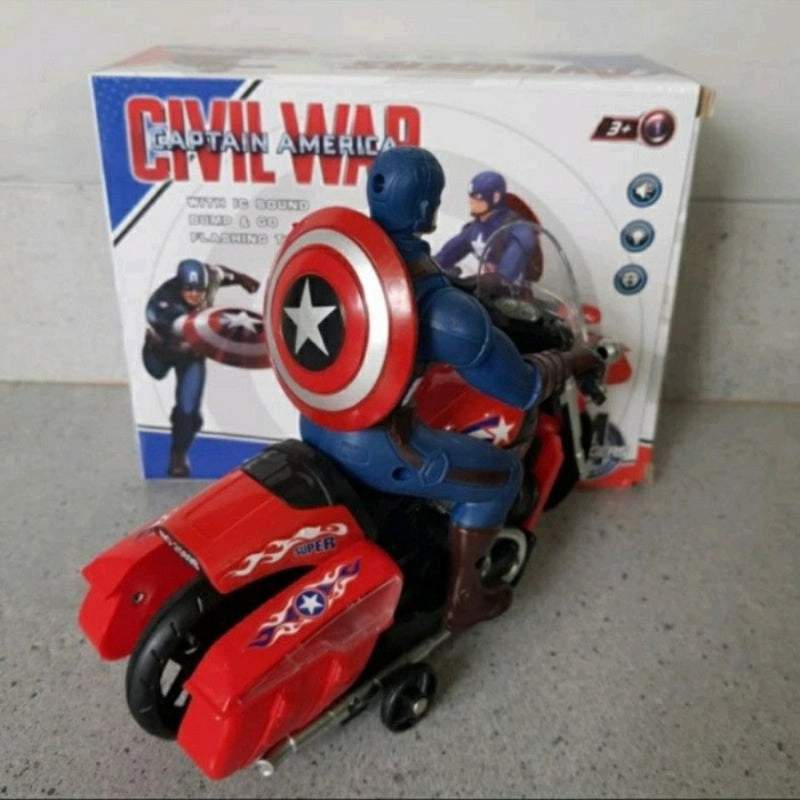 Bump & Go Musical Bike with Super Hero Action Figure & 3D Lights (3-10 Years)