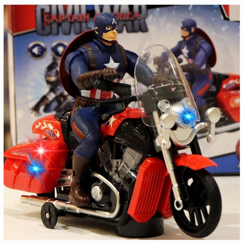 Bump & Go Musical Bike with Super Hero Action Figure & 3D Lights (3-10 Years)