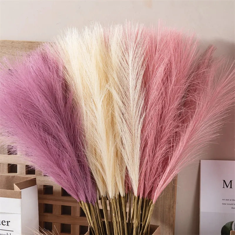 Bundle of 20 Faux Fluffy Pampas Grass Reeds