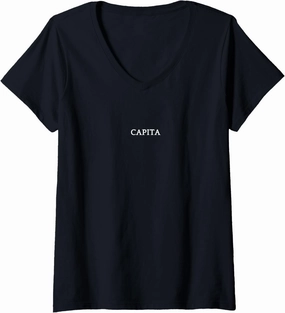 CAPITA English Word Apparel V-Neck T-Shirt