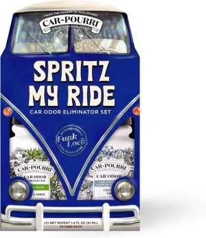Car-Pourri Air   Fabric, Car Odor Freshener Spritz My Ride 1.4 Gift Set, 2 pack