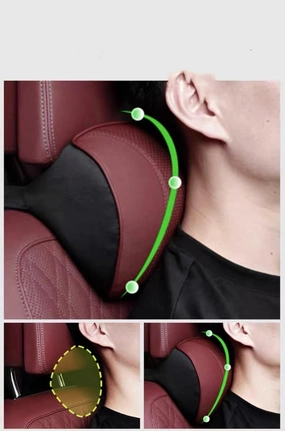 Car Cervical Pillow Backrest for Suzuki Vitra 2014-2019 Neck Back Pain Relief Lumbar Support Pillow Stylish Interior for Vehicles,Yellow