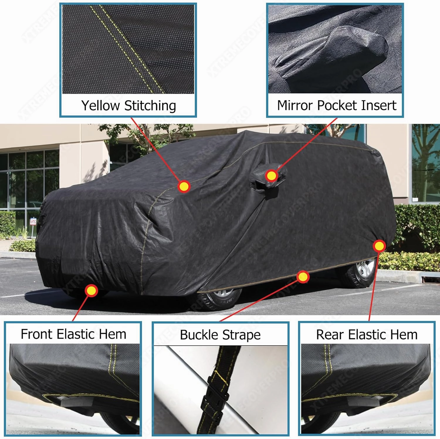 Car Cover fits 1997 1998 1999 2000 2001 2002 2003 2004 Mitsubishi Montero Sport XTREMECOVERPRO PRO Series Black