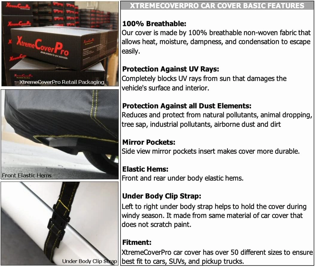 Car Cover fits 1997 1998 1999 2000 2001 2002 2003 2004 Mitsubishi Montero Sport XTREMECOVERPRO PRO Series Black